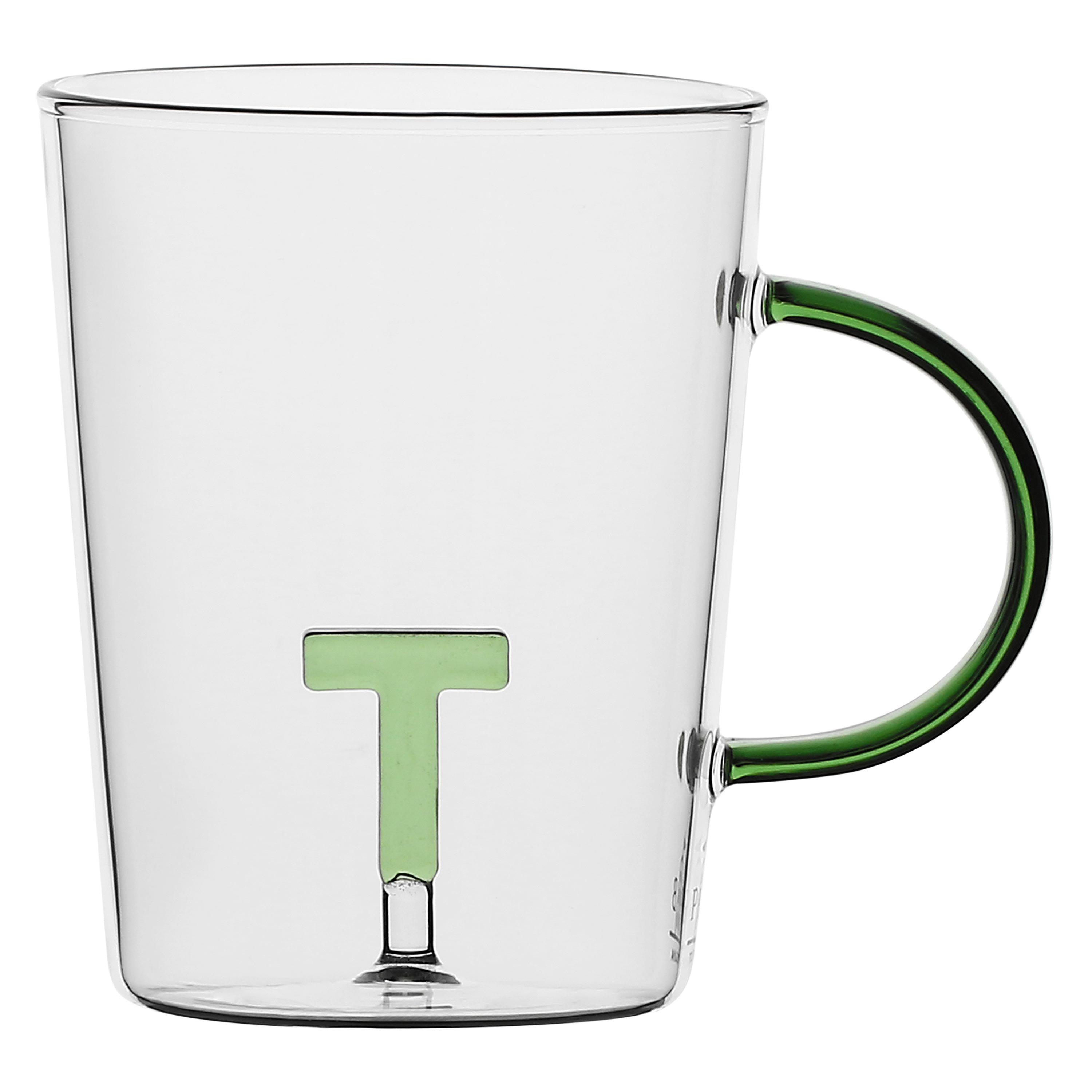 Set da 3, Tazza Borosilicato T, Allalettera - Vetro borosilicato, 440 cc