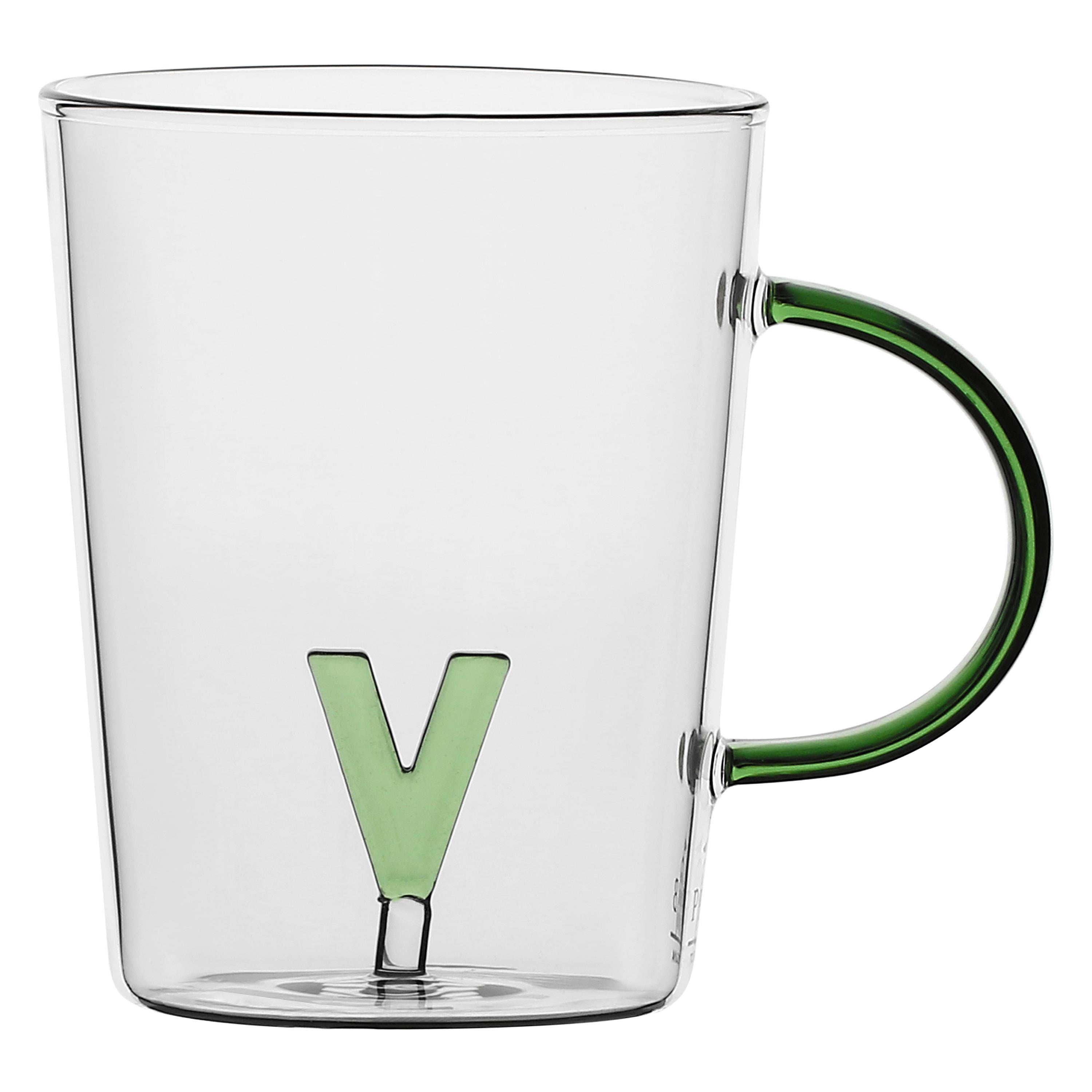 Set da 3, Tazza Borosilicato V, Allalettera - Vetro borosilicato, 440 cc