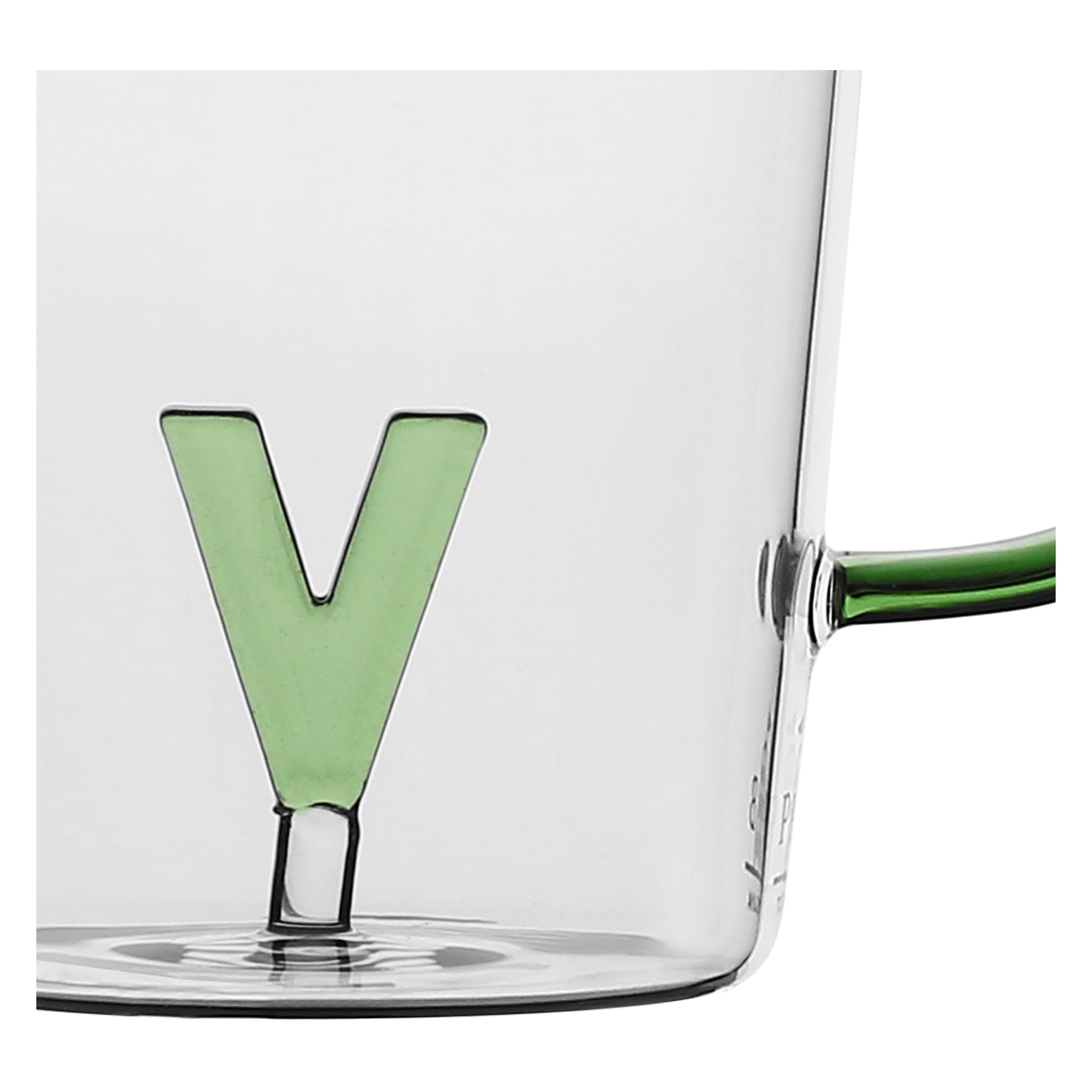 Set da 3, Tazza Borosilicato V, Allalettera - Vetro borosilicato, 440 cc