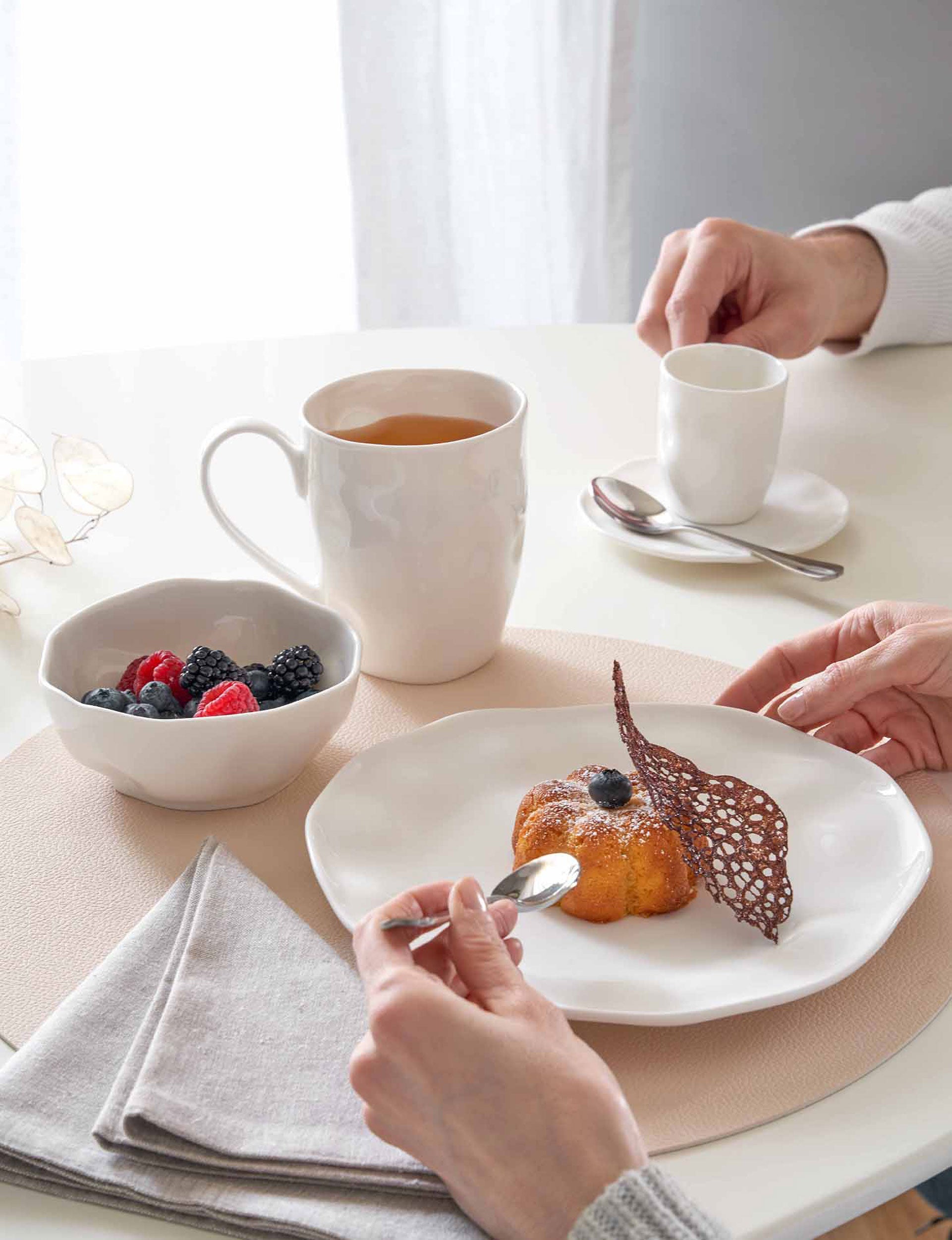 Set da 2, Tazza Colazione, Lunia - Porcellana, 420 cc