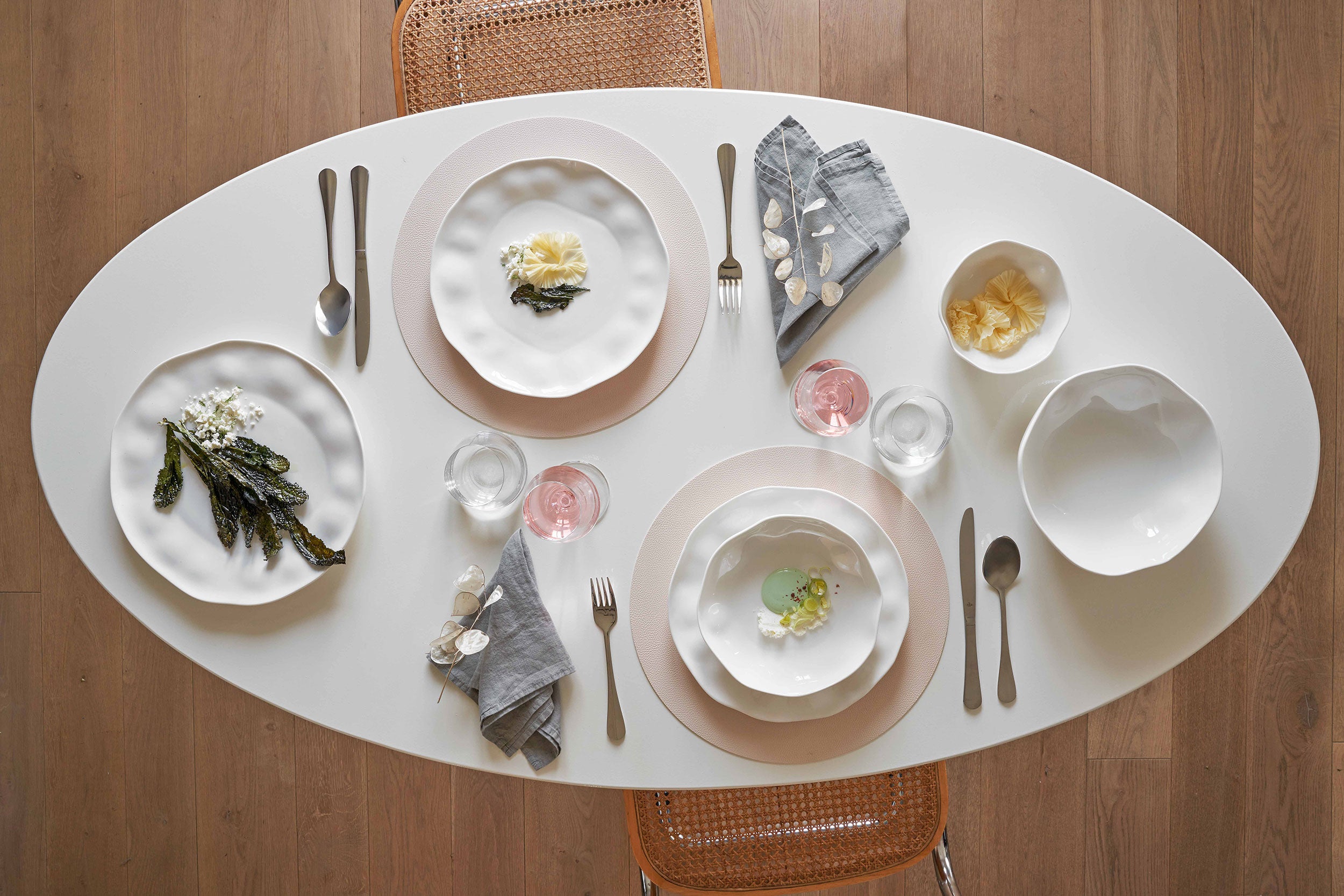 Set da 4, Piatto Grande, Lunia - Porcellana, 32 cm