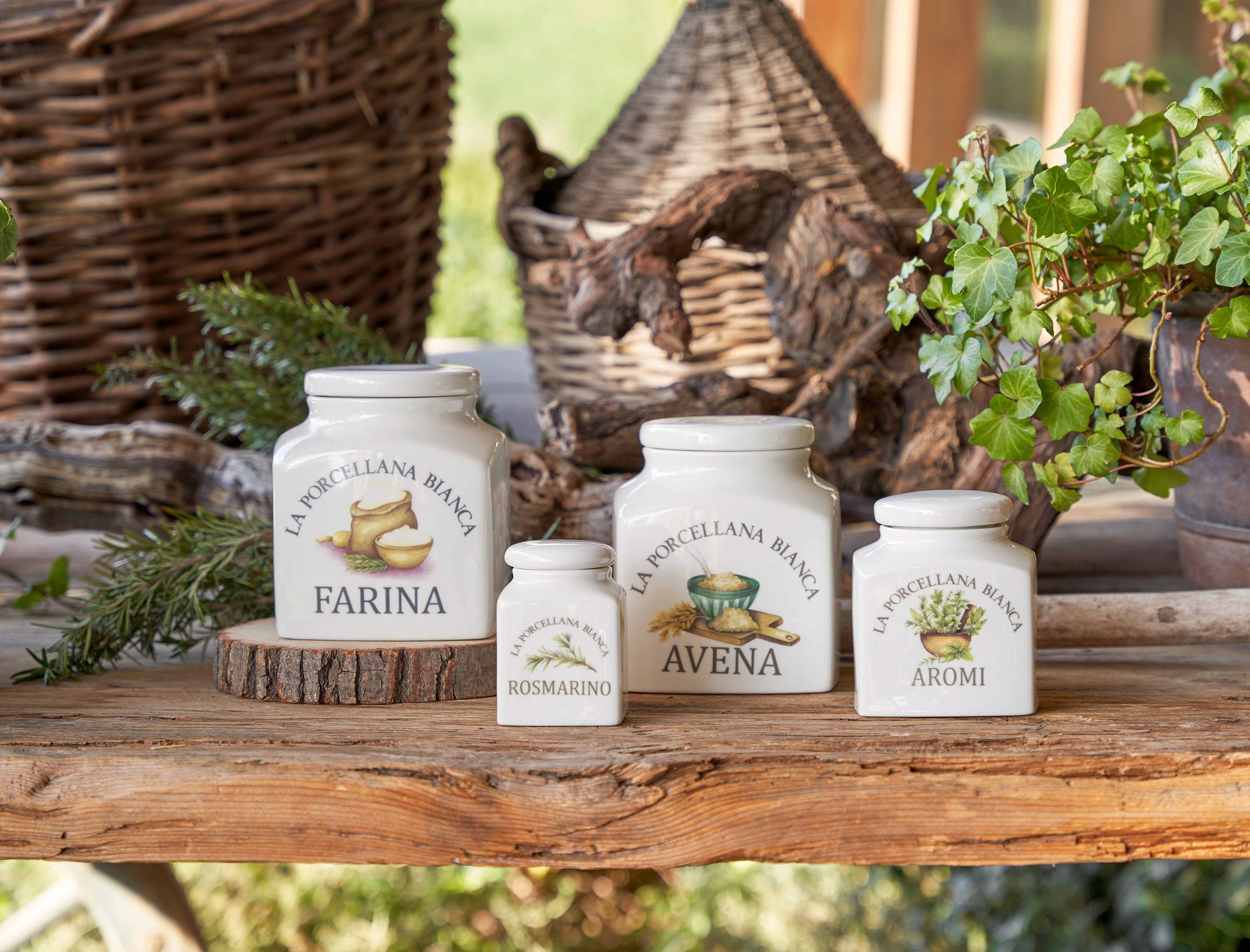 Barattolo Farina, Conserva - Porcellana, 1,1 l