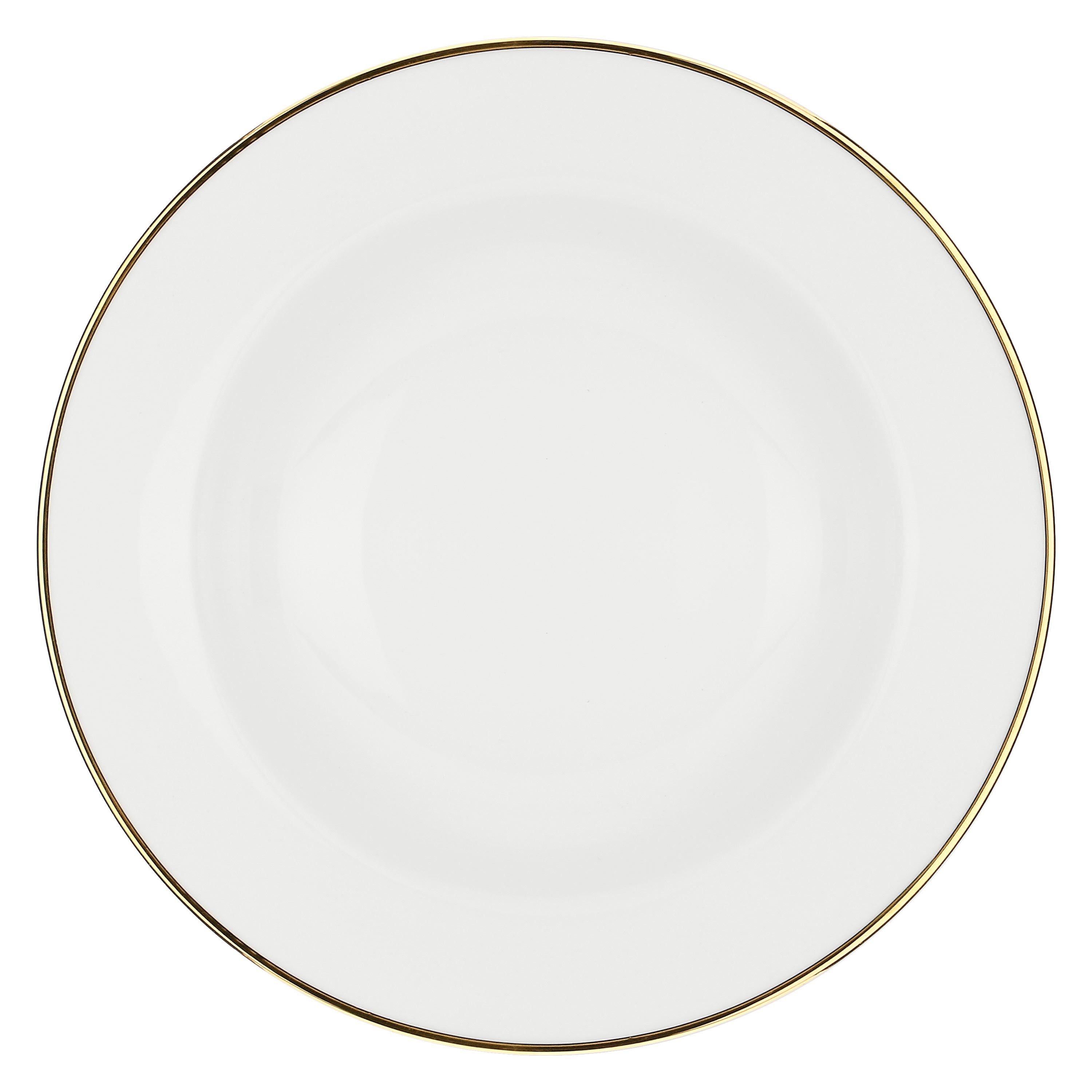 Set da 6, Piatto Fondo Falda, Maesta' - Porcellana, 23 cm