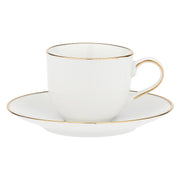 Set da 6, Tazzina Caffe con piattino, Maesta' - Porcellana, 90 ml