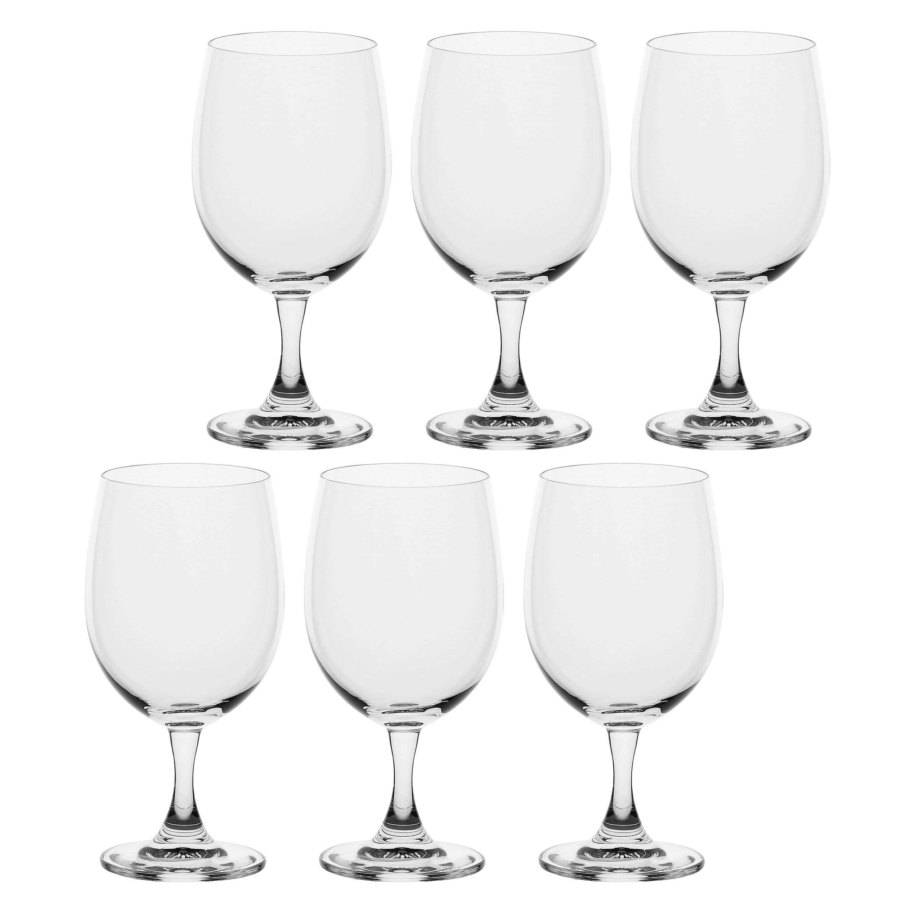 Set da 6, Calice Basso Acqua Vino, Novello - Vetro, 425 ml