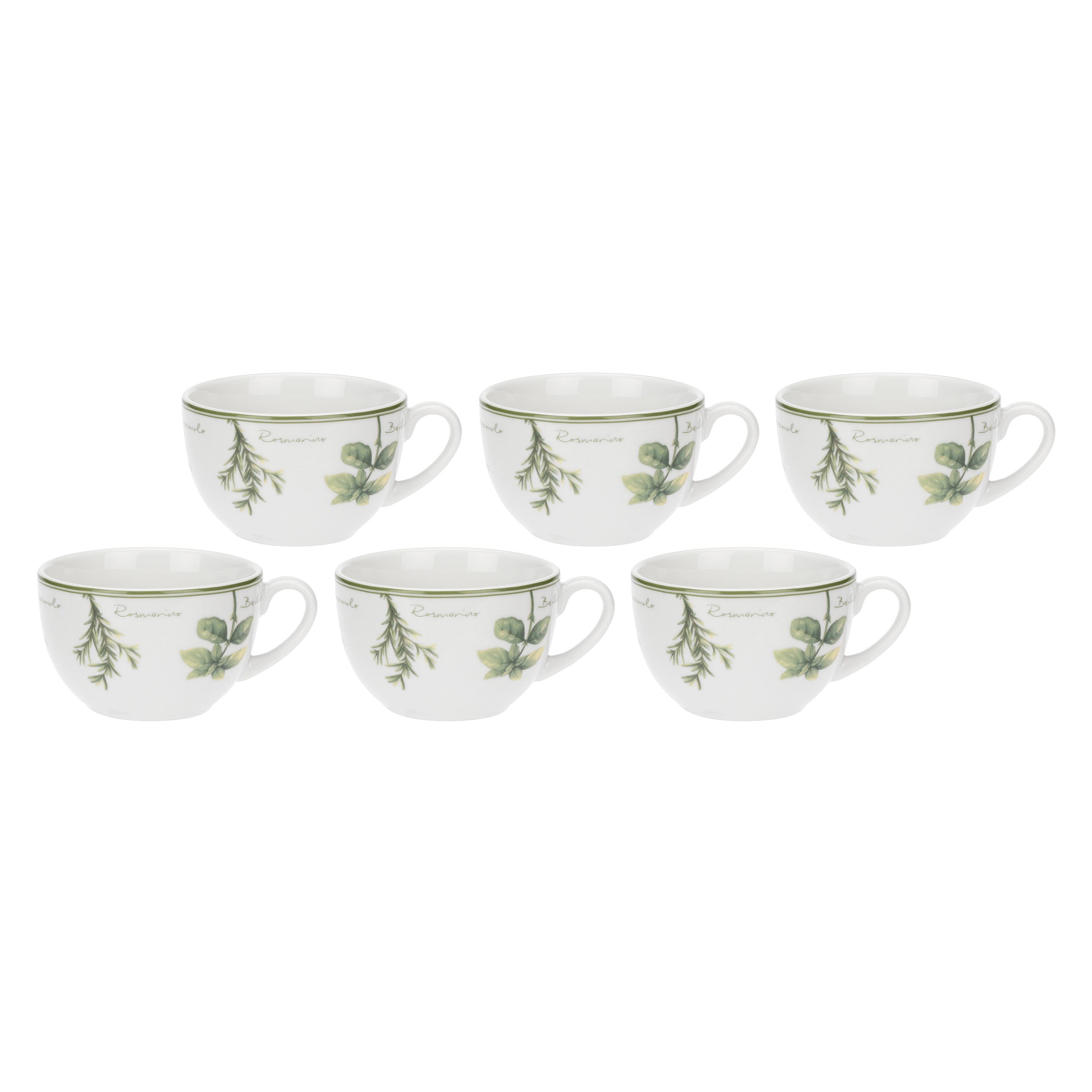 Set of 6, Breakfast Mug, Coltivia - Porcelain, 450 ml
