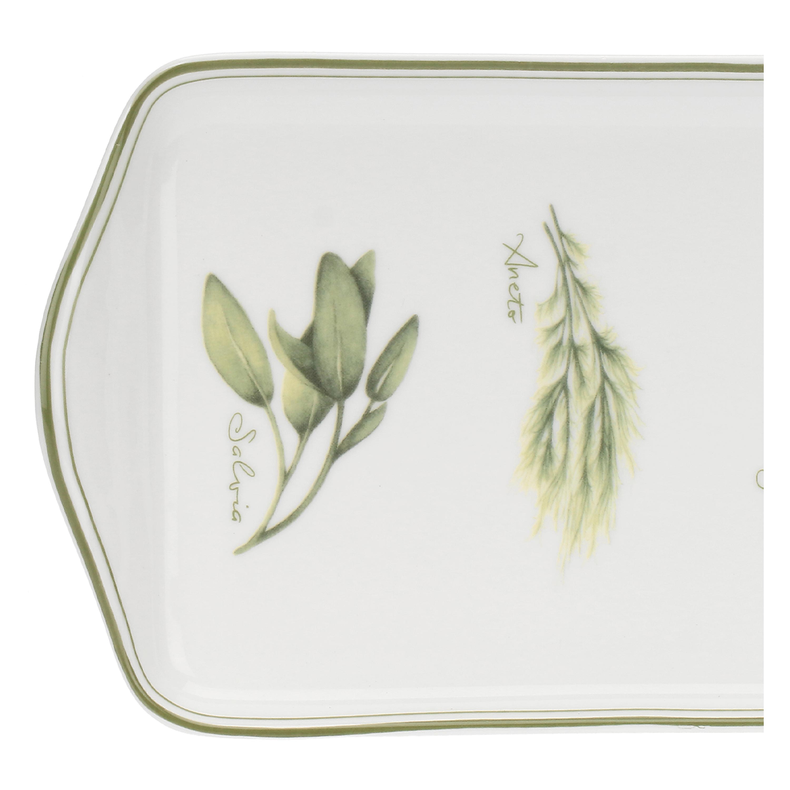 Rectangular Tray, Coltivia - Porcelain, 15 cm
