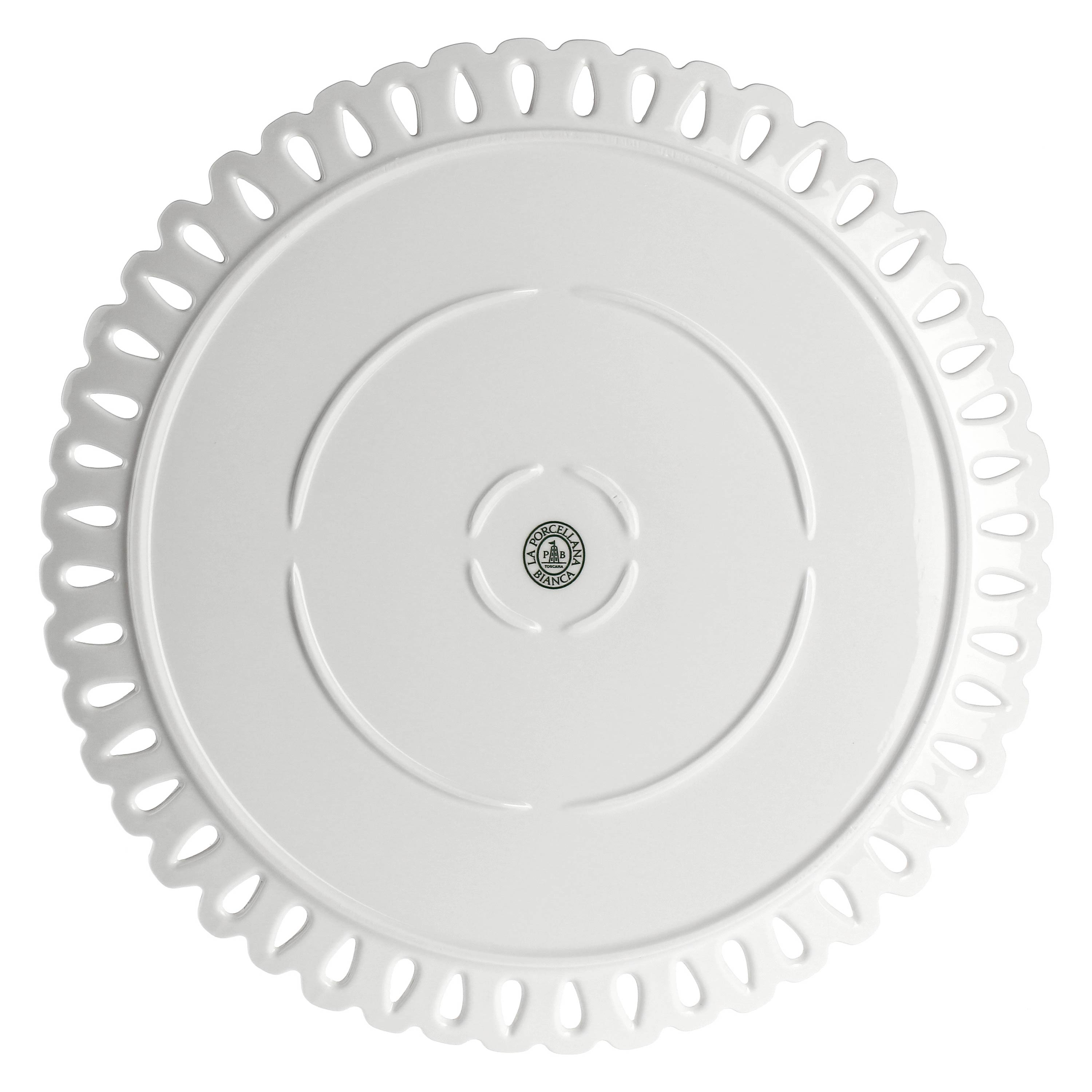Piatto Torta Traforato, Giulietta - Porcellana, 34 cm