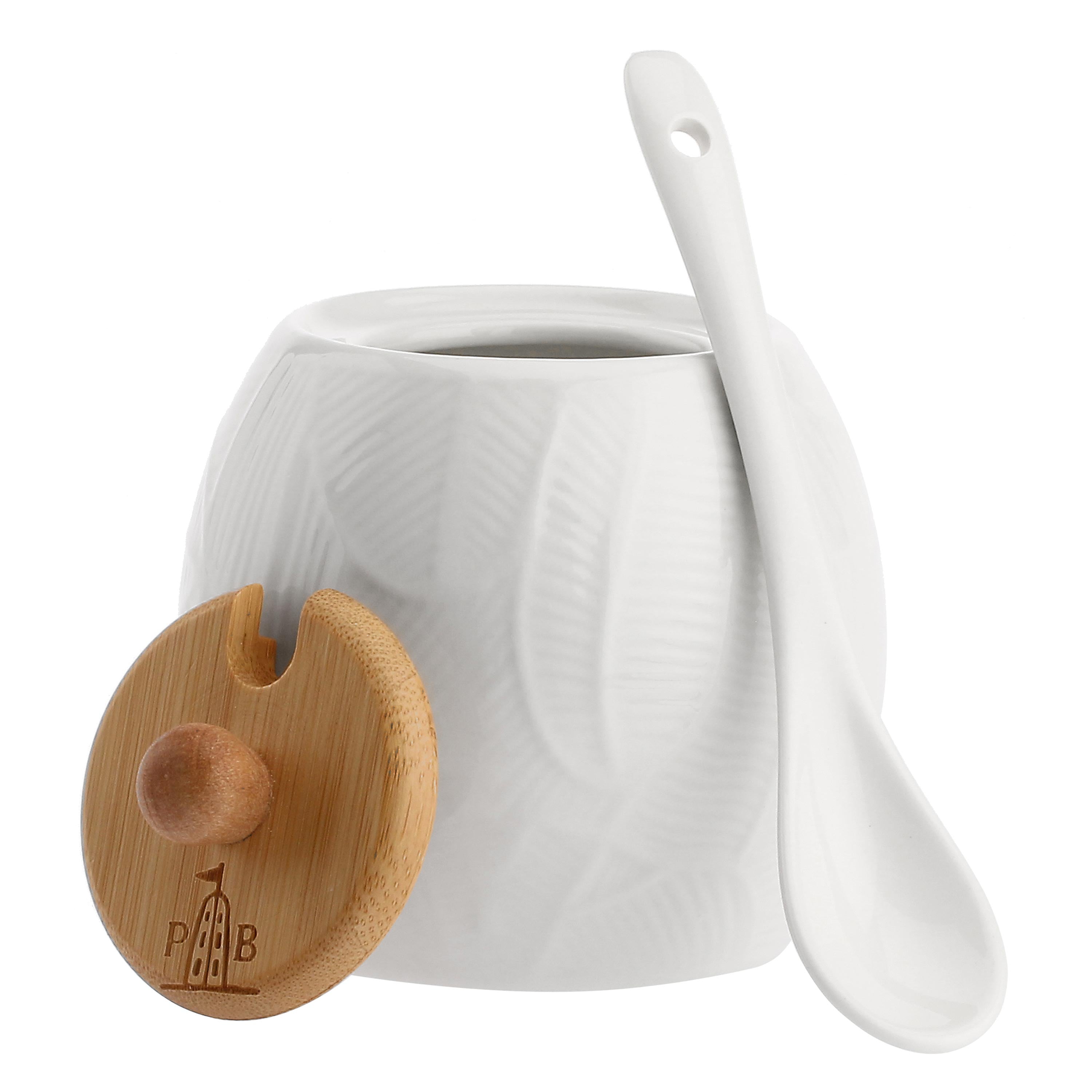 Zuccheriera Foglie, Intavola - Porcellana e Legno, 250 ml