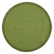 Set da 6, Sottopiatto Frange Verde, Botanio - Mix Materiali, ⌀ 38 cm