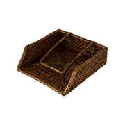 Porta Tovaglioli Marrone, Botanio - Rattan, 22x22x6 cm
