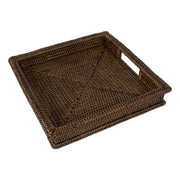 Vassoio Quadrato Marrone, Botanio - Rattan, 30x30x5 cm