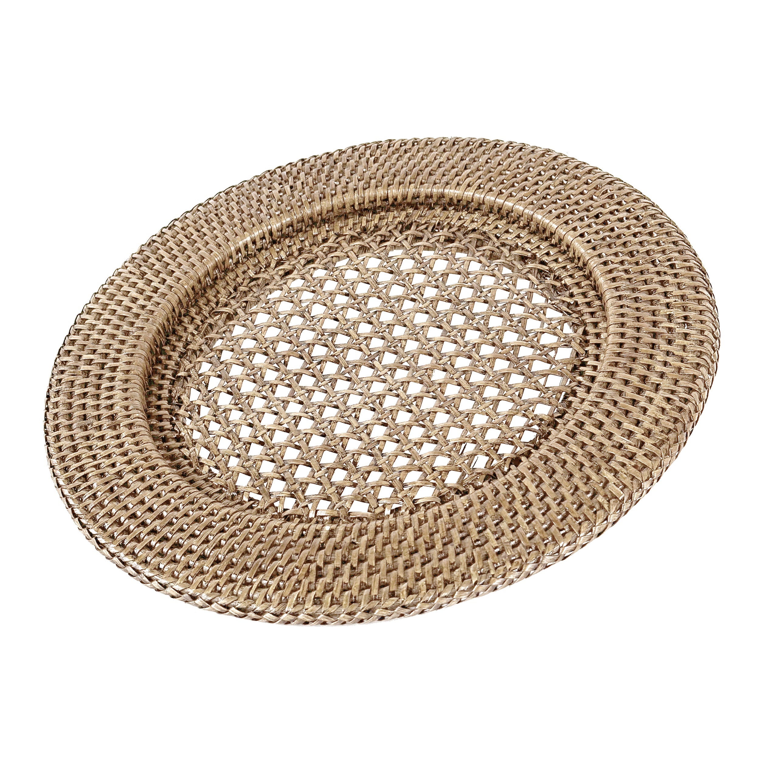 Sottopiatto Bianco, Botanio - Rattan, ⌀ 32 cm