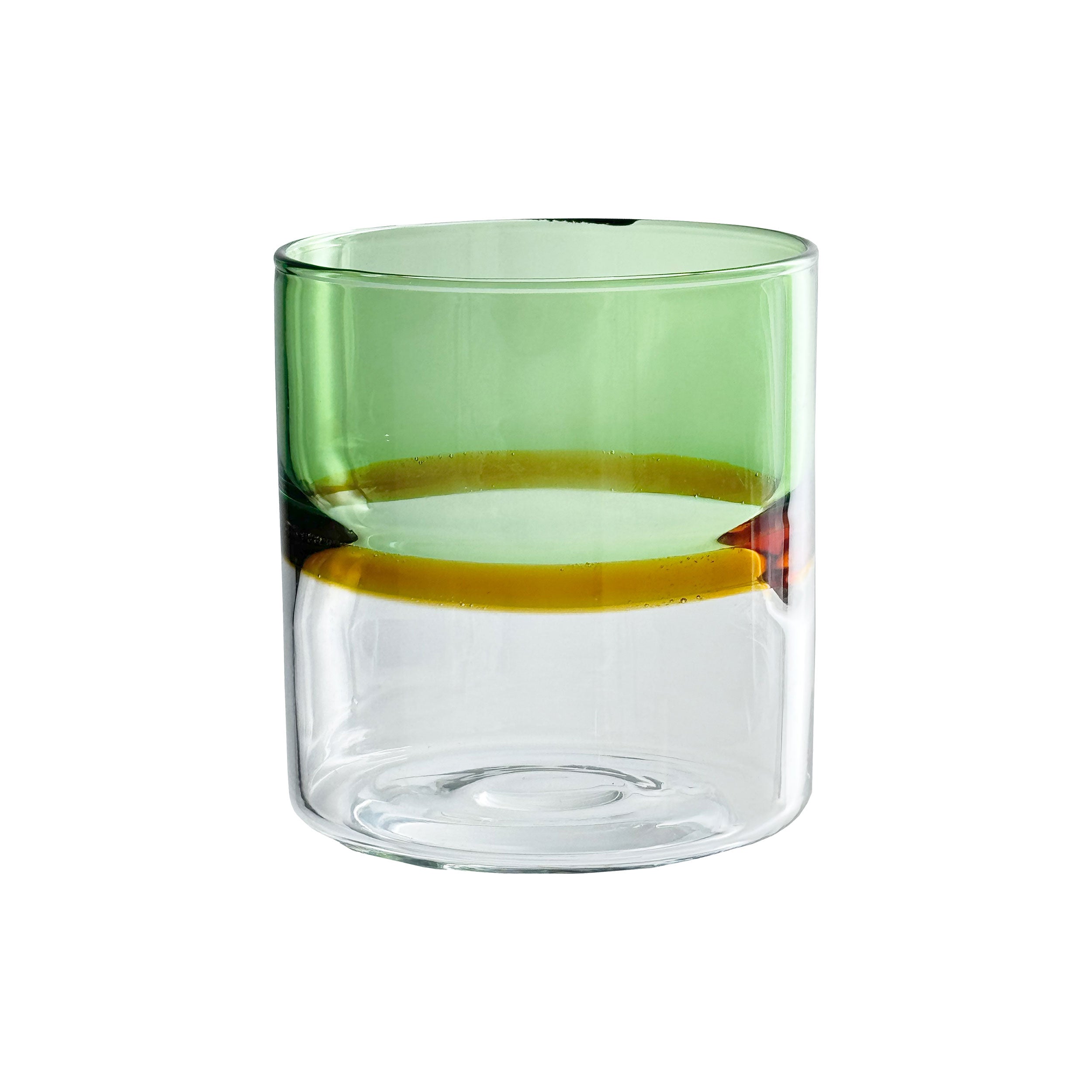 Set da 6, Tumbler Verde Medio, Aria - Vetro Borosilicato, 350 ml