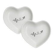 Set Piattini Cuore 5cm, Gli Onesti - Porcellana, ⌀ 7,5 cm