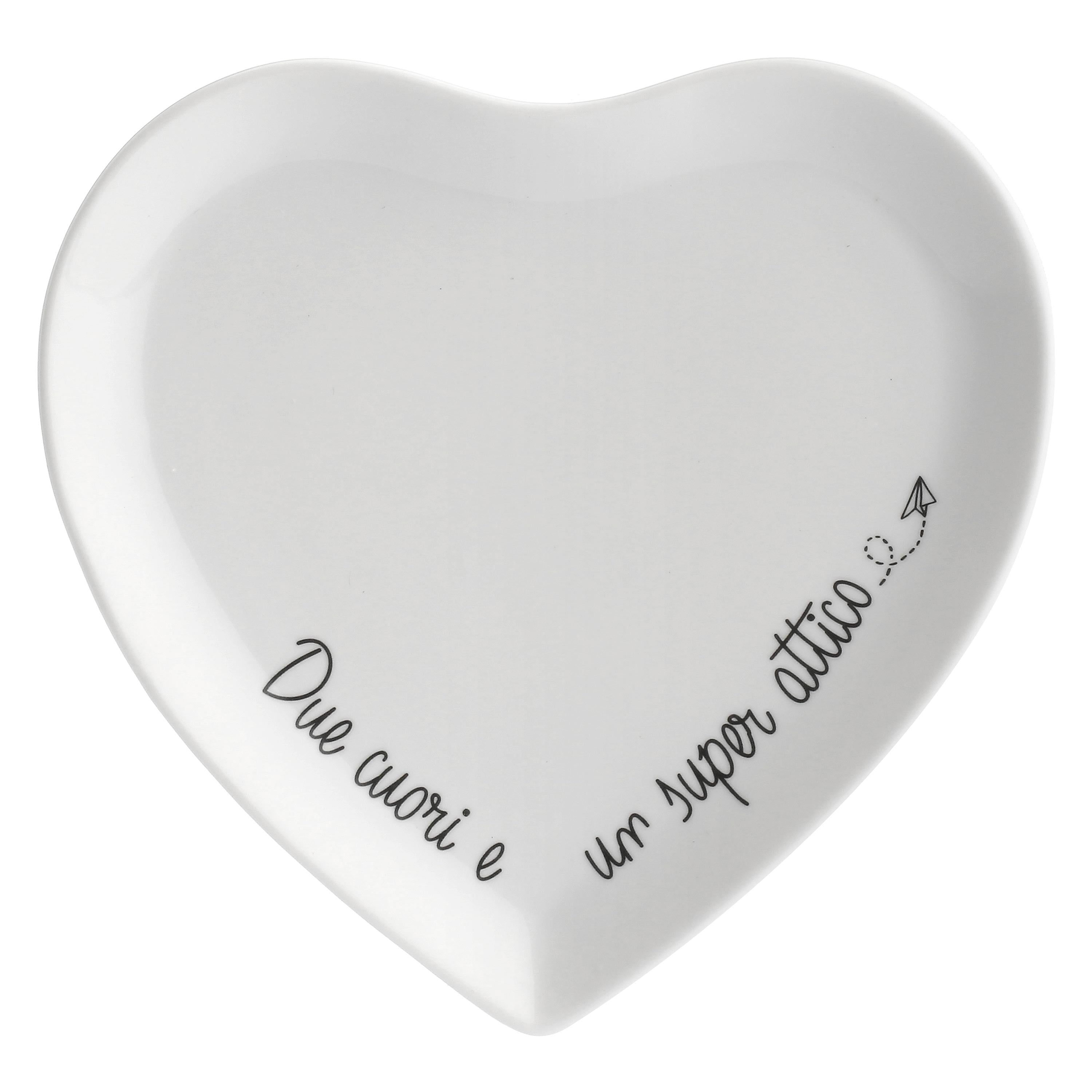 Set Piattini Cuore, Gli Onesti - Porcellana, ⌀ 17 cm