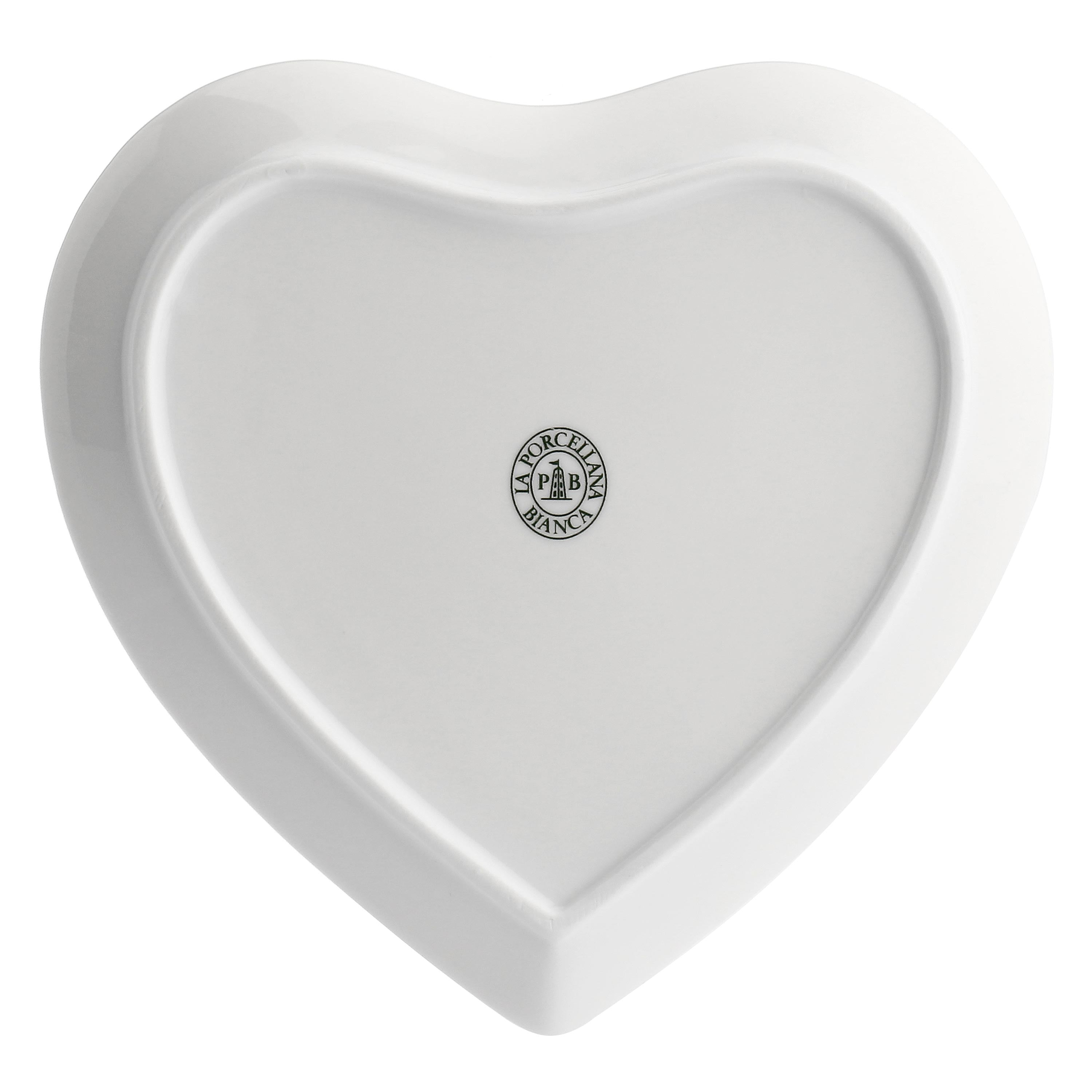 Set Piattini Cuore, Gli Onesti - Porcellana, ⌀ 17 cm