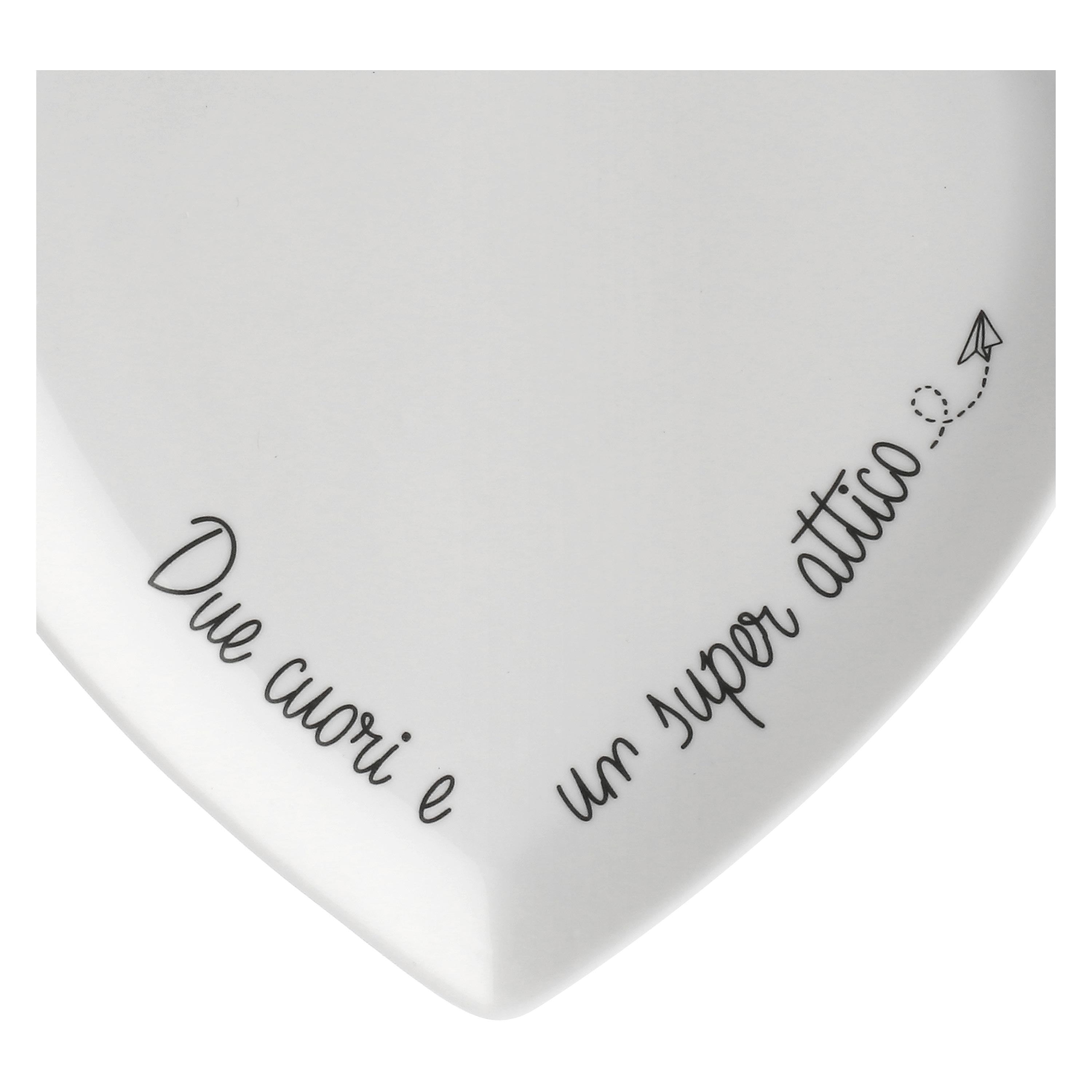 Set Piattini Cuore, Gli Onesti - Porcellana, ⌀ 17 cm