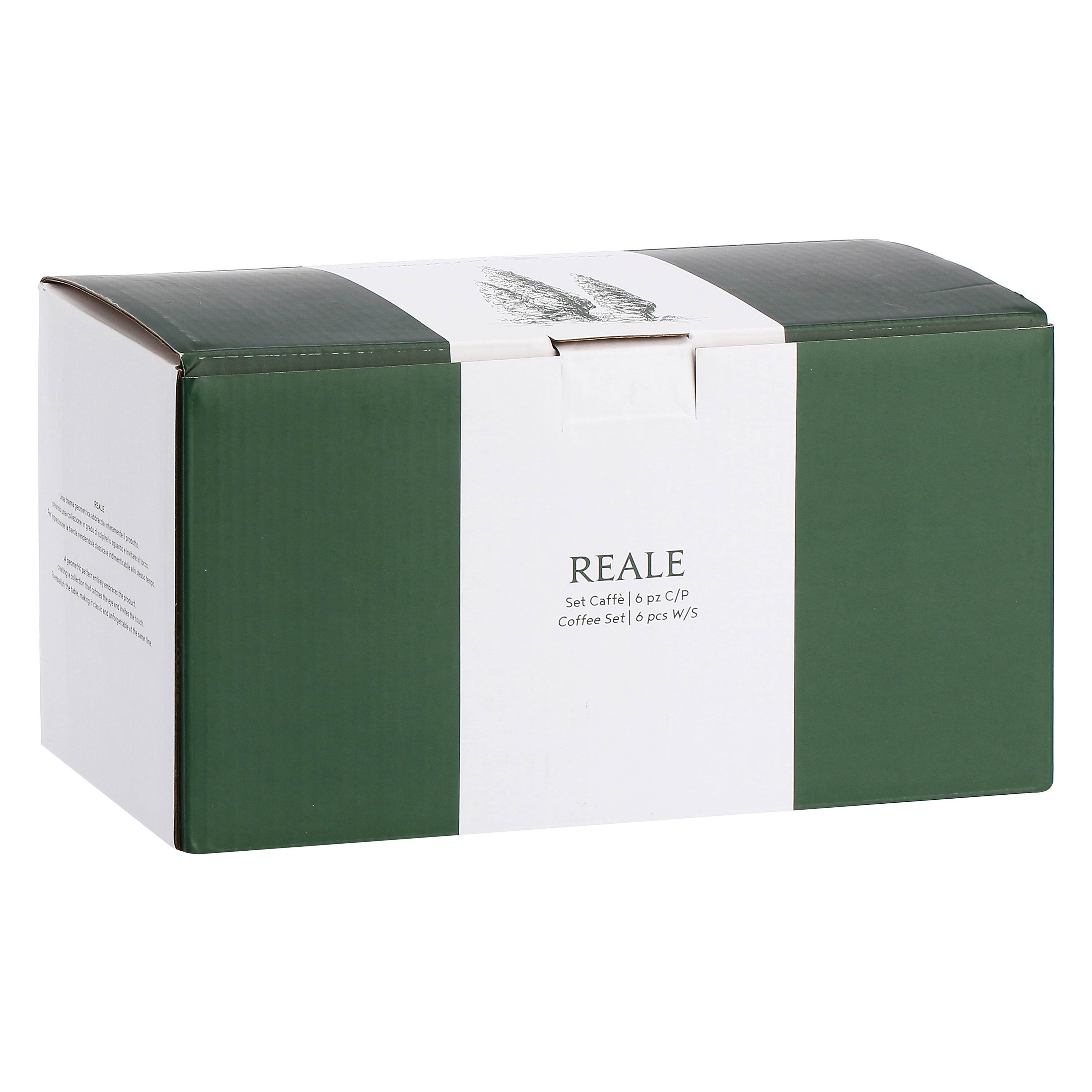 Set Tazza caffè con piattino, Reale - New Bone China, 100 cc