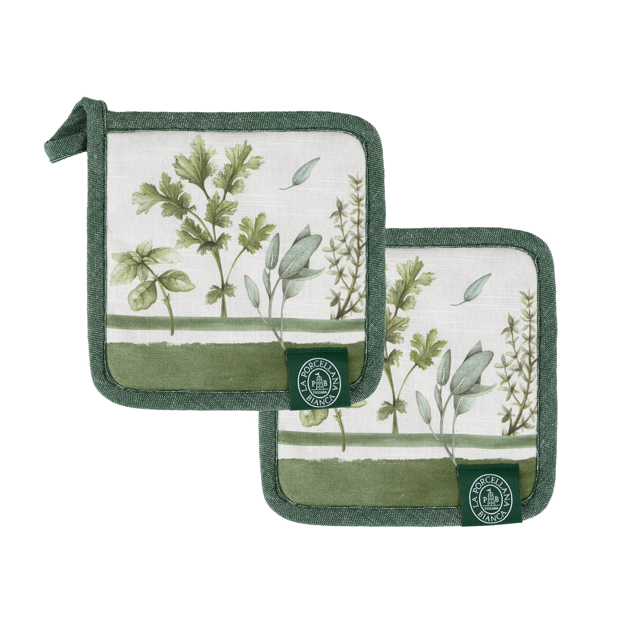 Set da 2, Set Presine, Coltivia - Tessuto, 17x17 cm