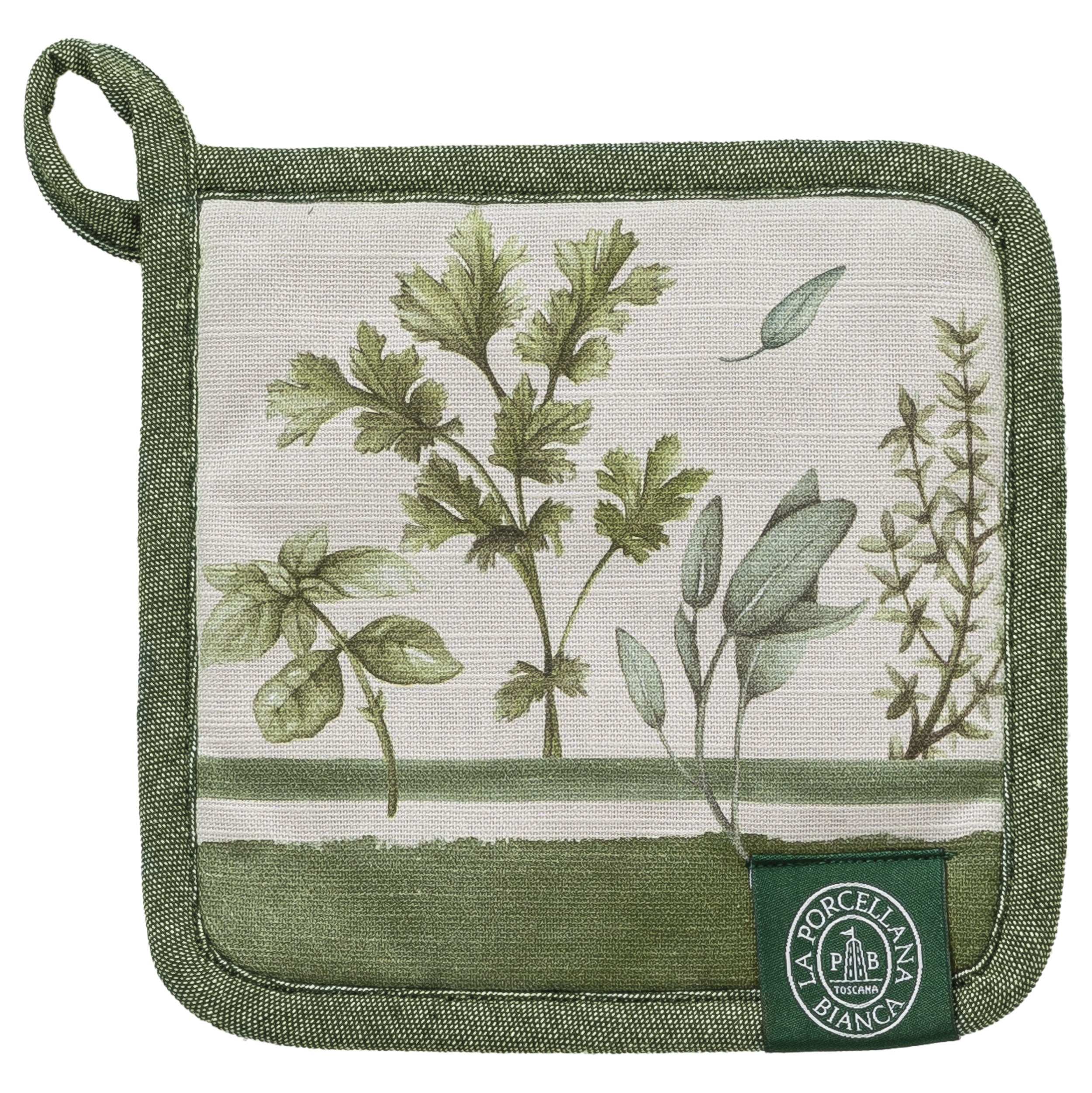 Set da 2, Set Guantone Presina, Coltivia - Tessuto, 18x30 cm + 17x17 cm