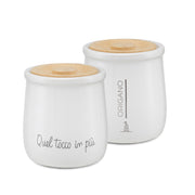 Set da 4, Barattolo Origano, Gli Onesti - Porcellana, 180 ml