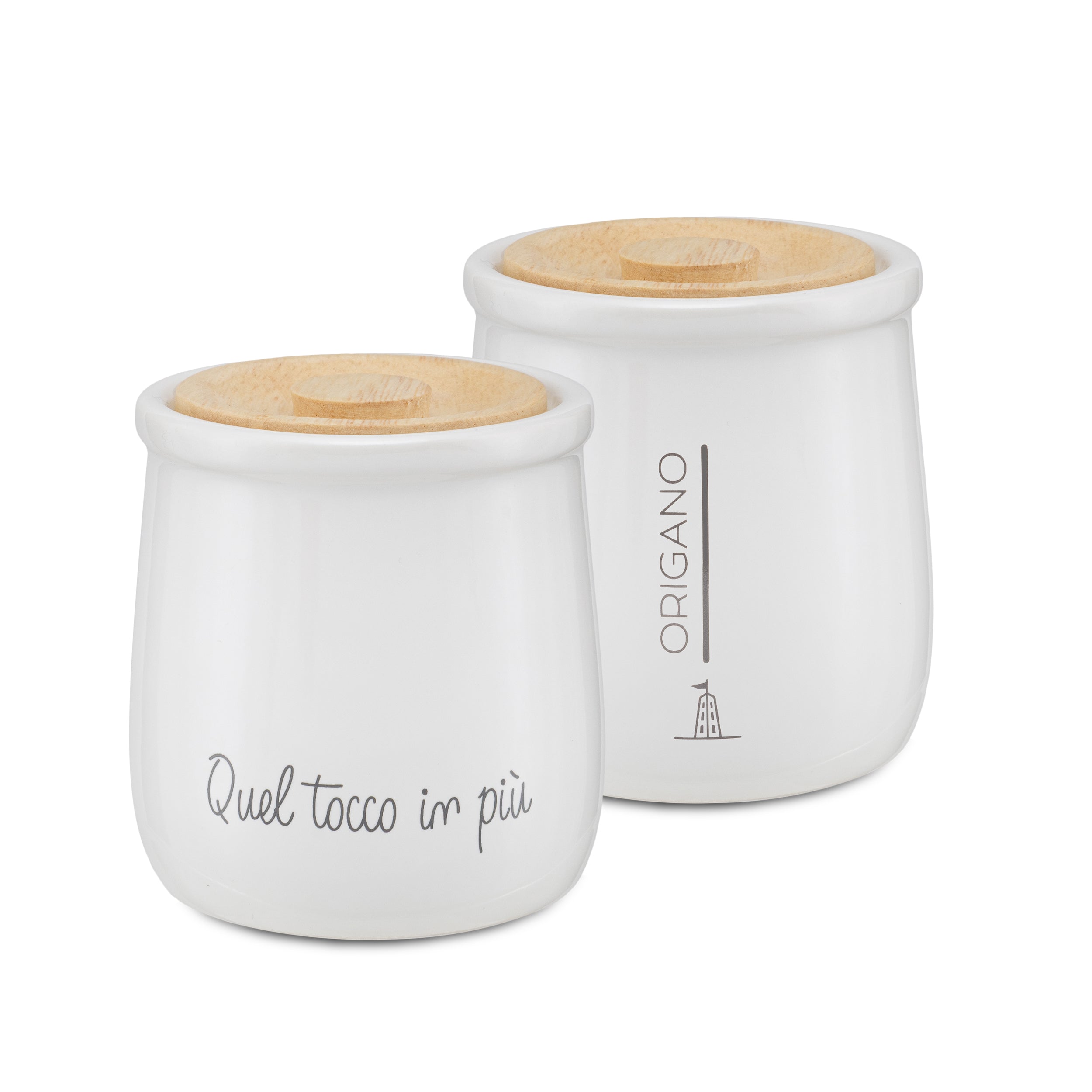 Set da 4, Barattolo Origano, Gli Onesti - Porcellana, 180 ml