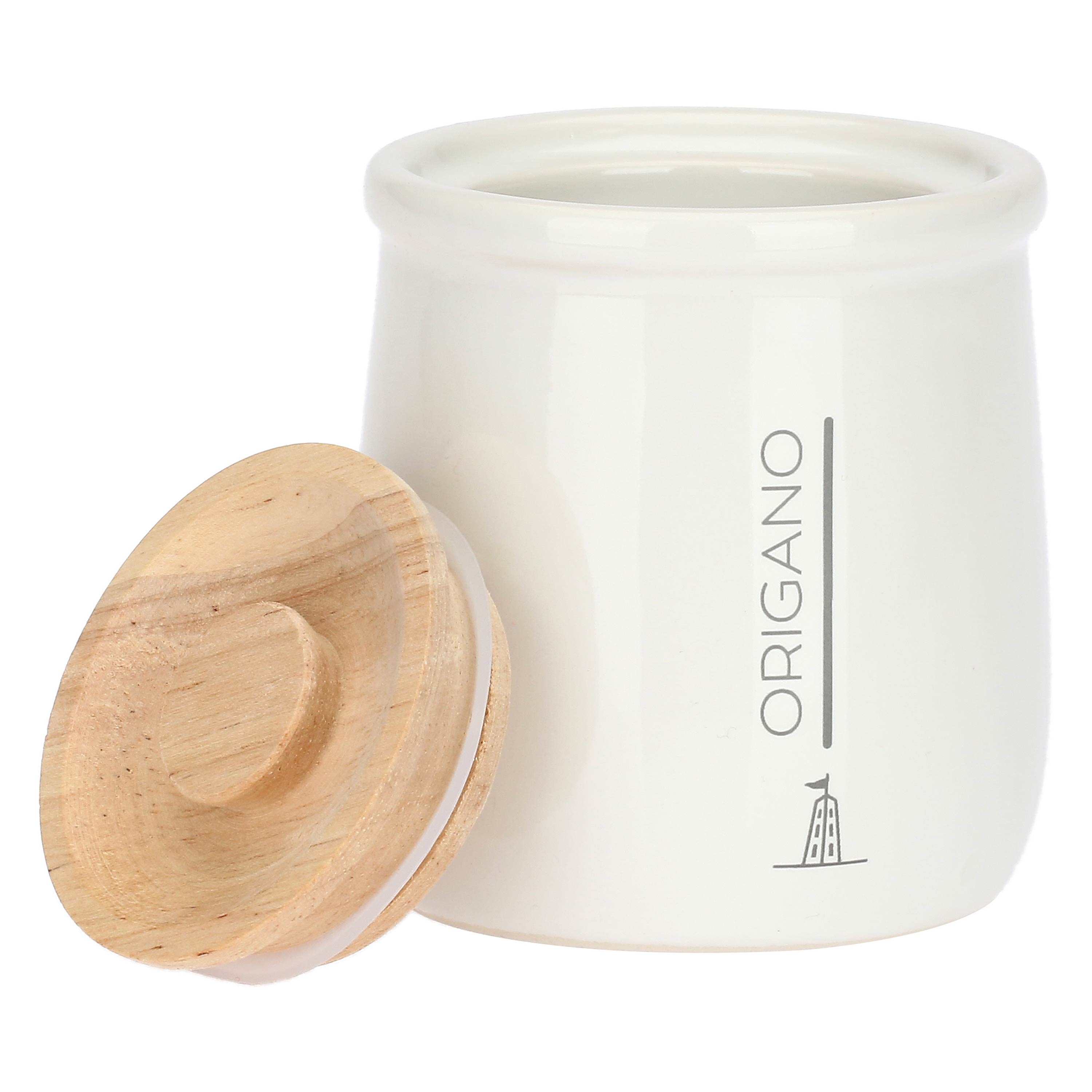 Set da 4, Barattolo Origano, Gli Onesti - Porcellana, 180 ml