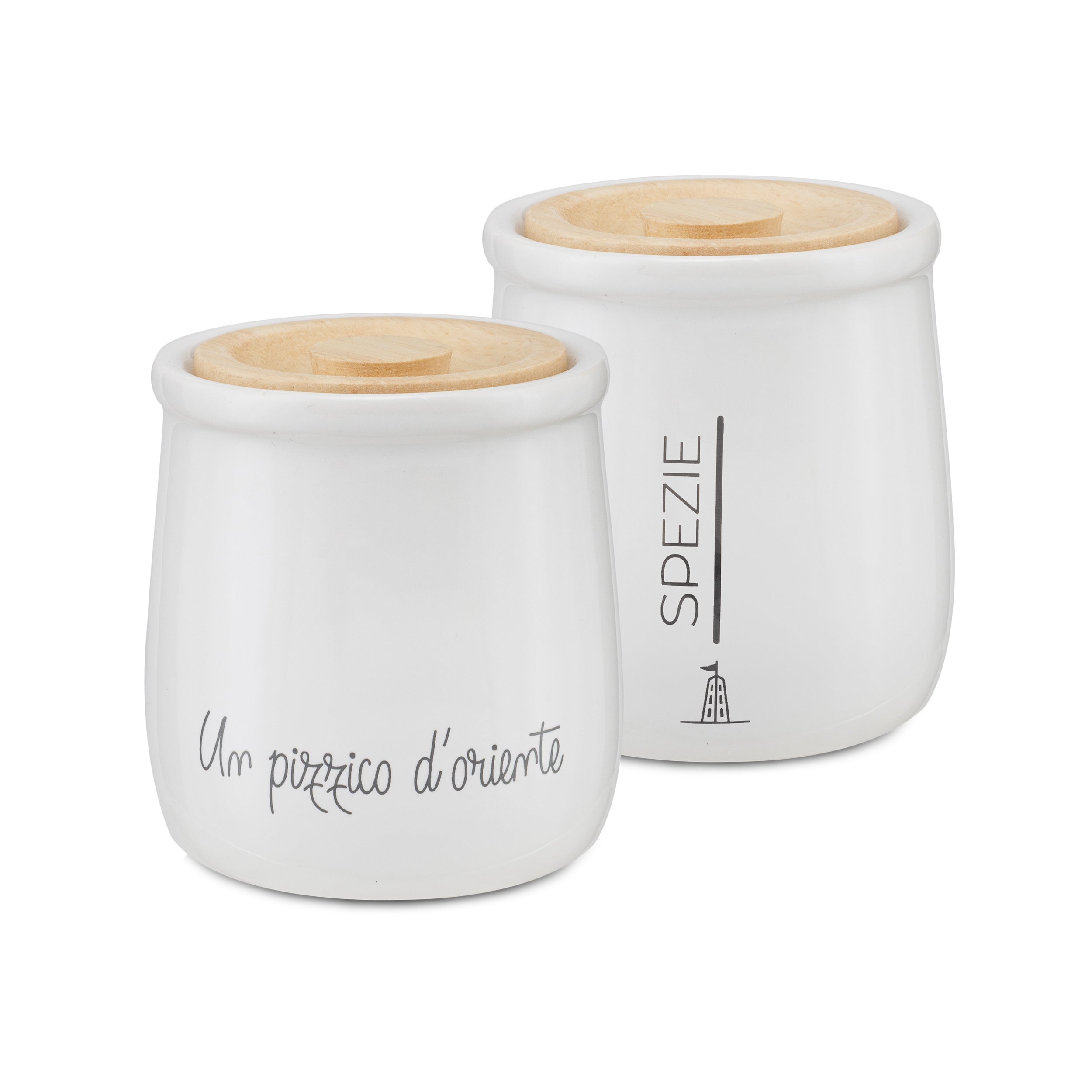 Set da 4, Barattolo Spezie, Gli Onesti - Porcellana, 180 ml