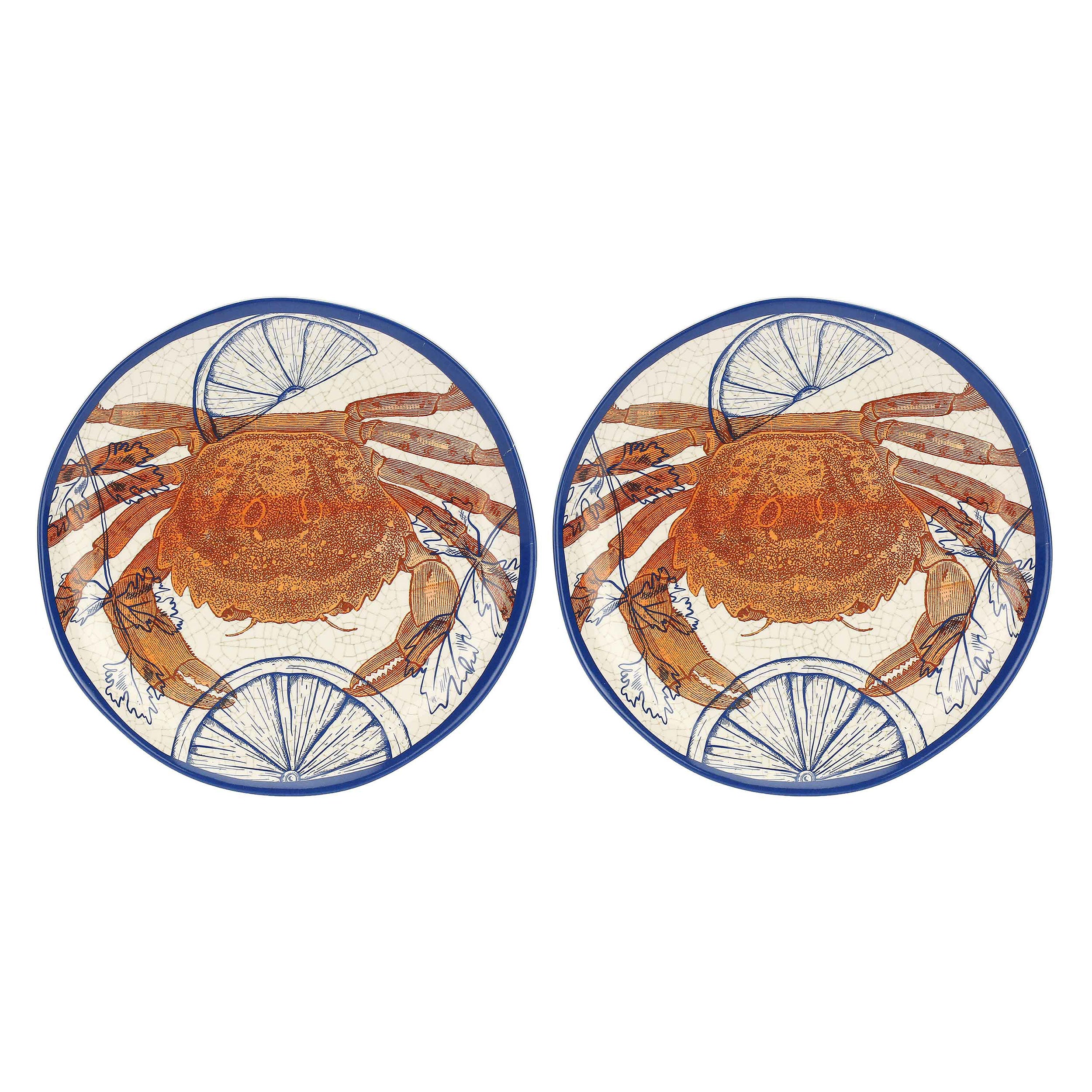 Set da 2, Piatto Frutta, Ocean Life - Melamina, 21 cm