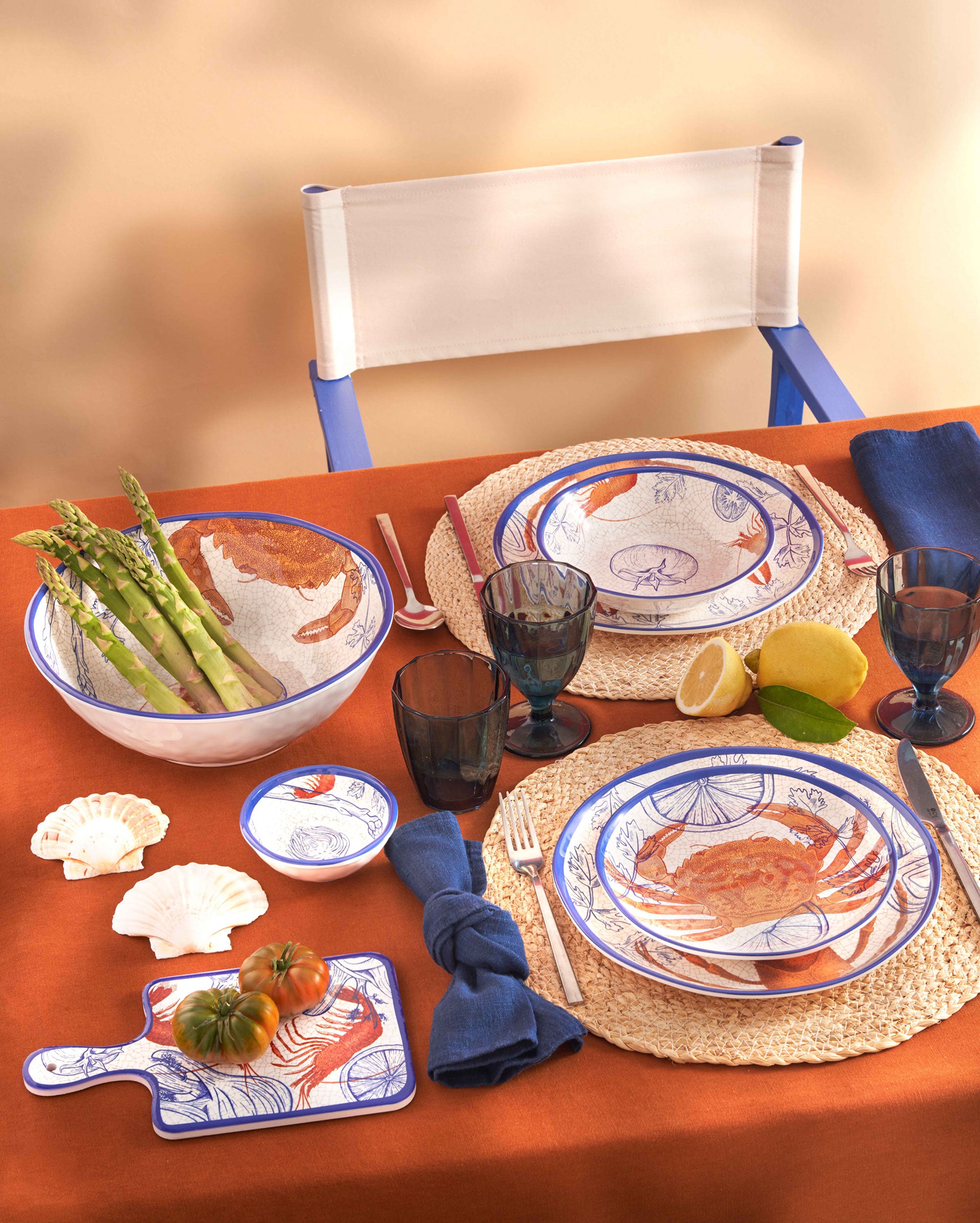 Set da 2, Piatto Frutta, Ocean Life - Melamina, 21 cm