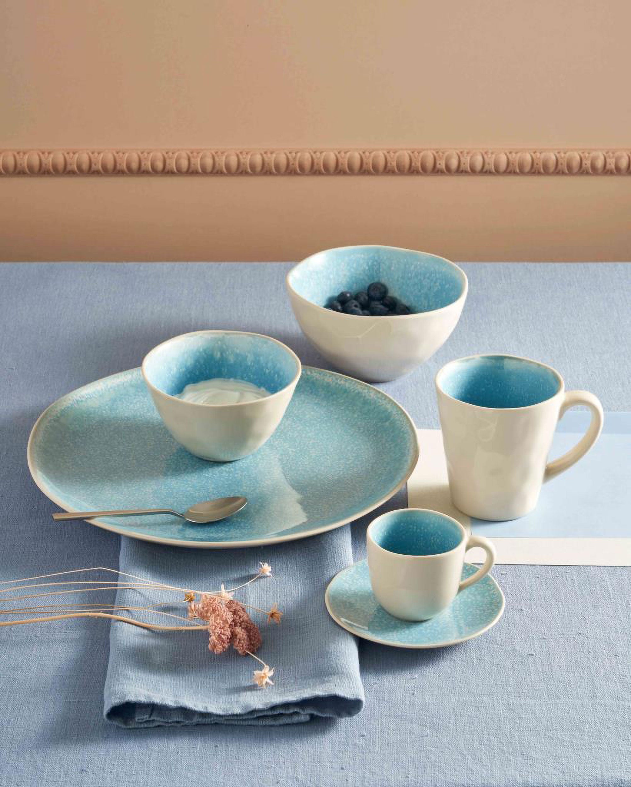 Set da 6,Tazzine Caffè con piattino, Fuse - Gres