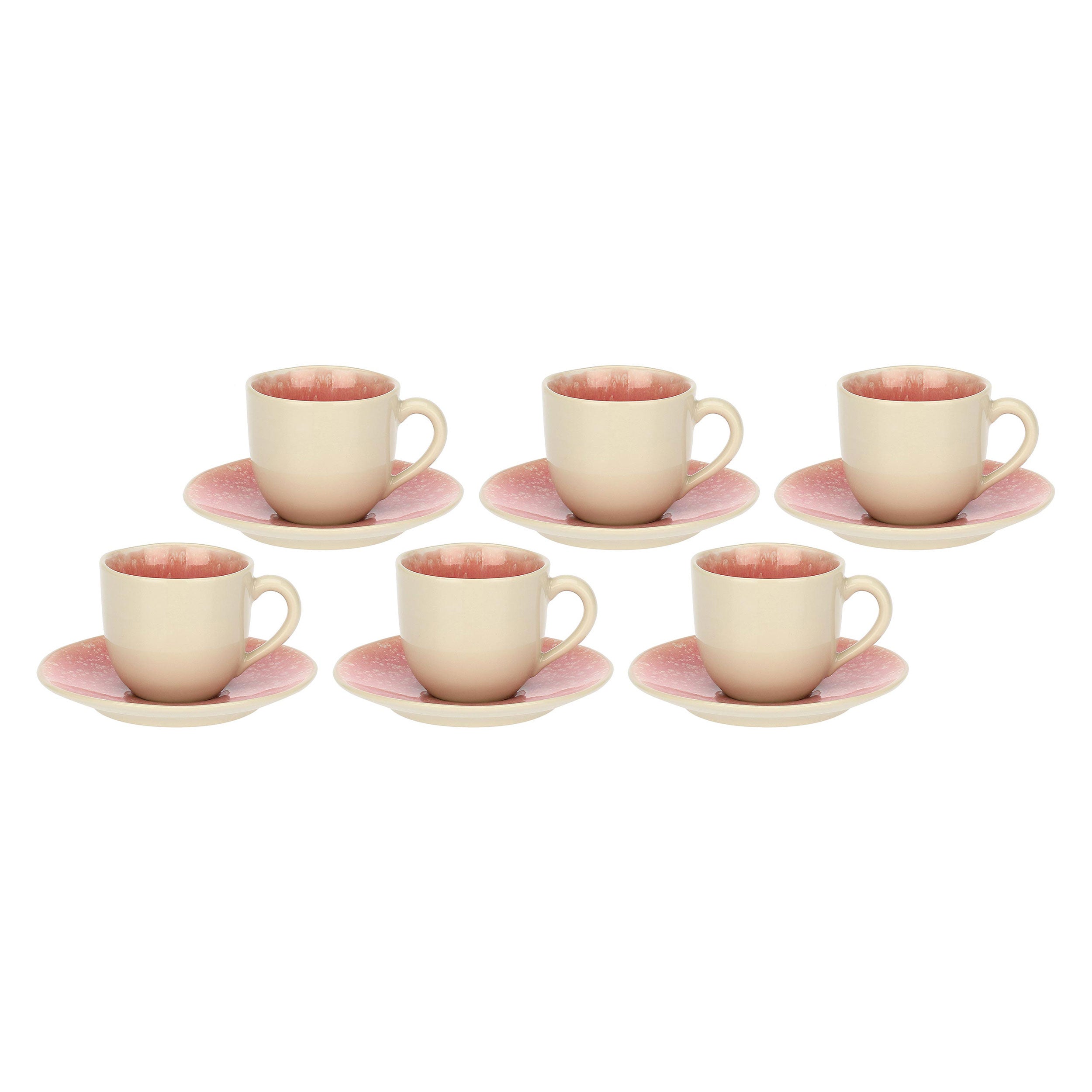 Set da 6,Tazzine Caffè con piattino, Fuse - Gres