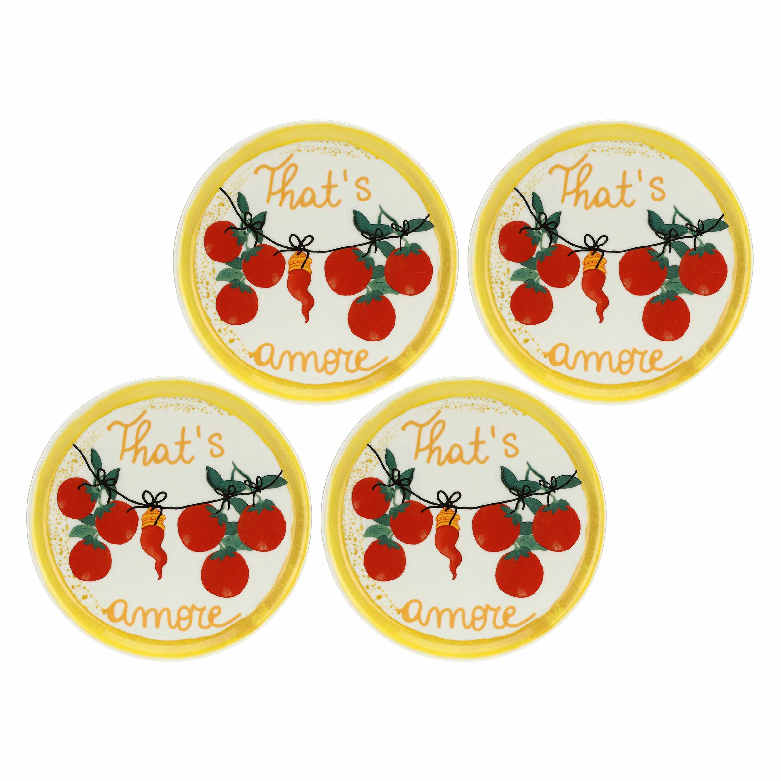 Set da 4, Piatto Pizza That's Amore, Aumm - Porcellana, 31 cm