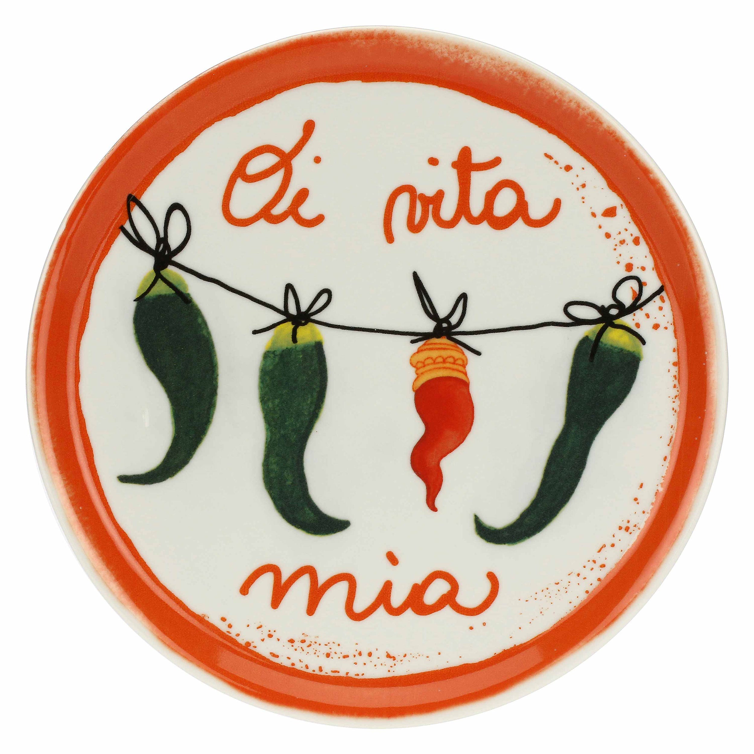 Set da 4, Piatto Pizza O Vita Mia, Aumm - Porcellana, 31 cm