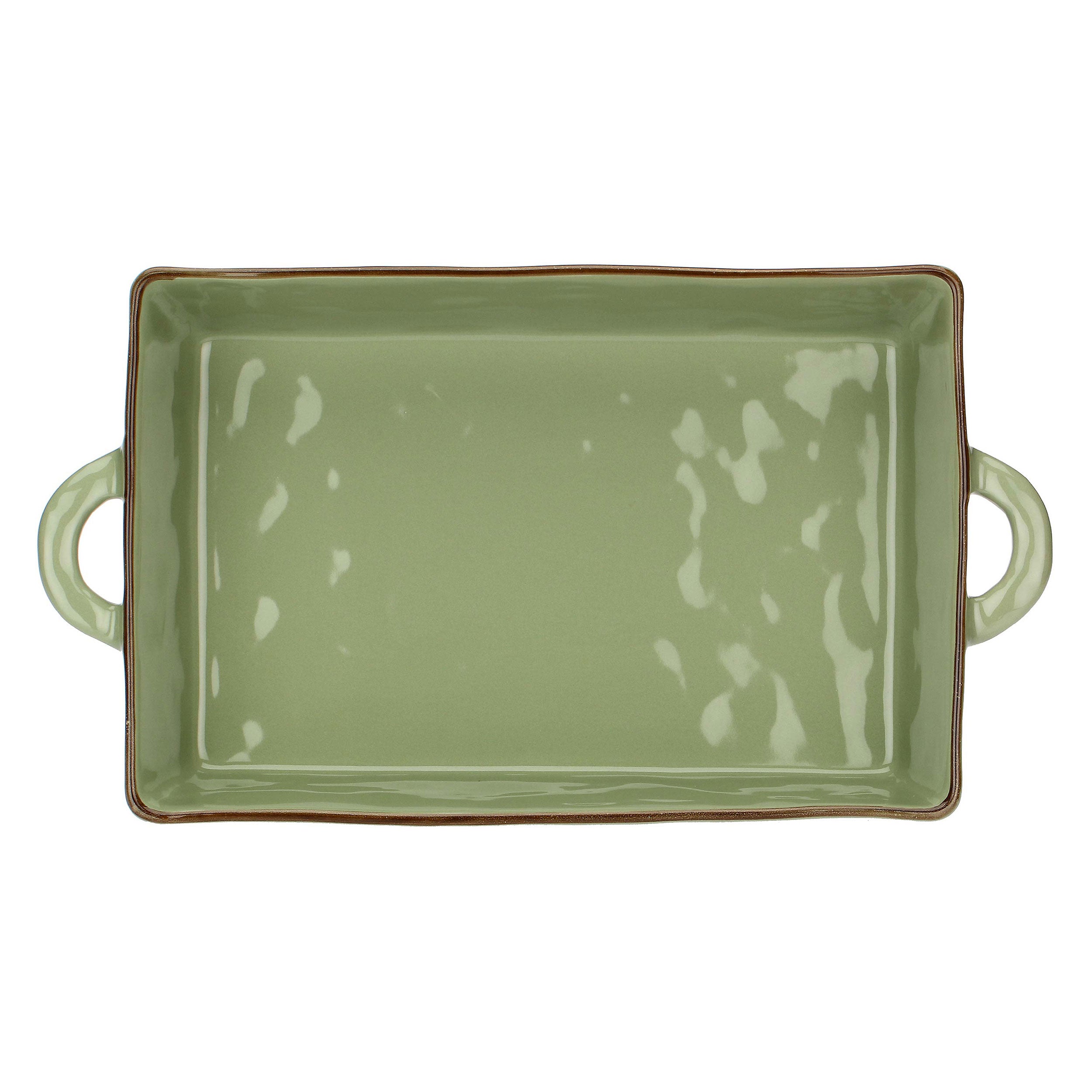 Verde Oliva Teglia, Concerto - Gres, 38x22xH7,5