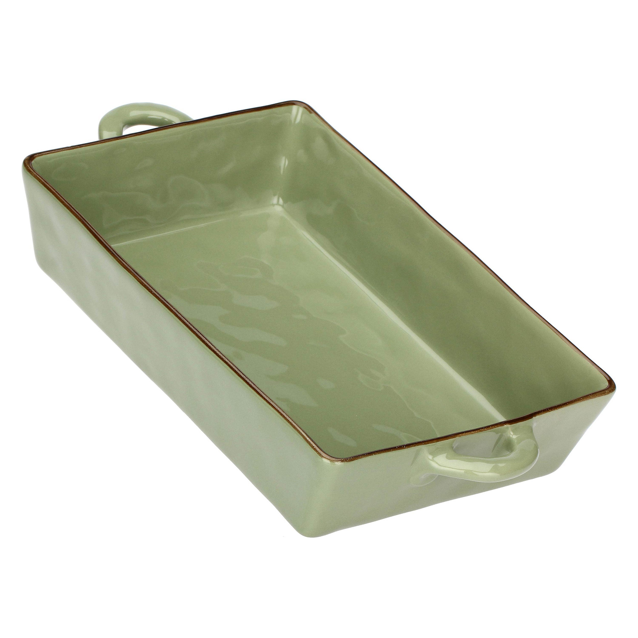Verde Oliva Teglia, Concerto - Gres, 38x22xH7,5