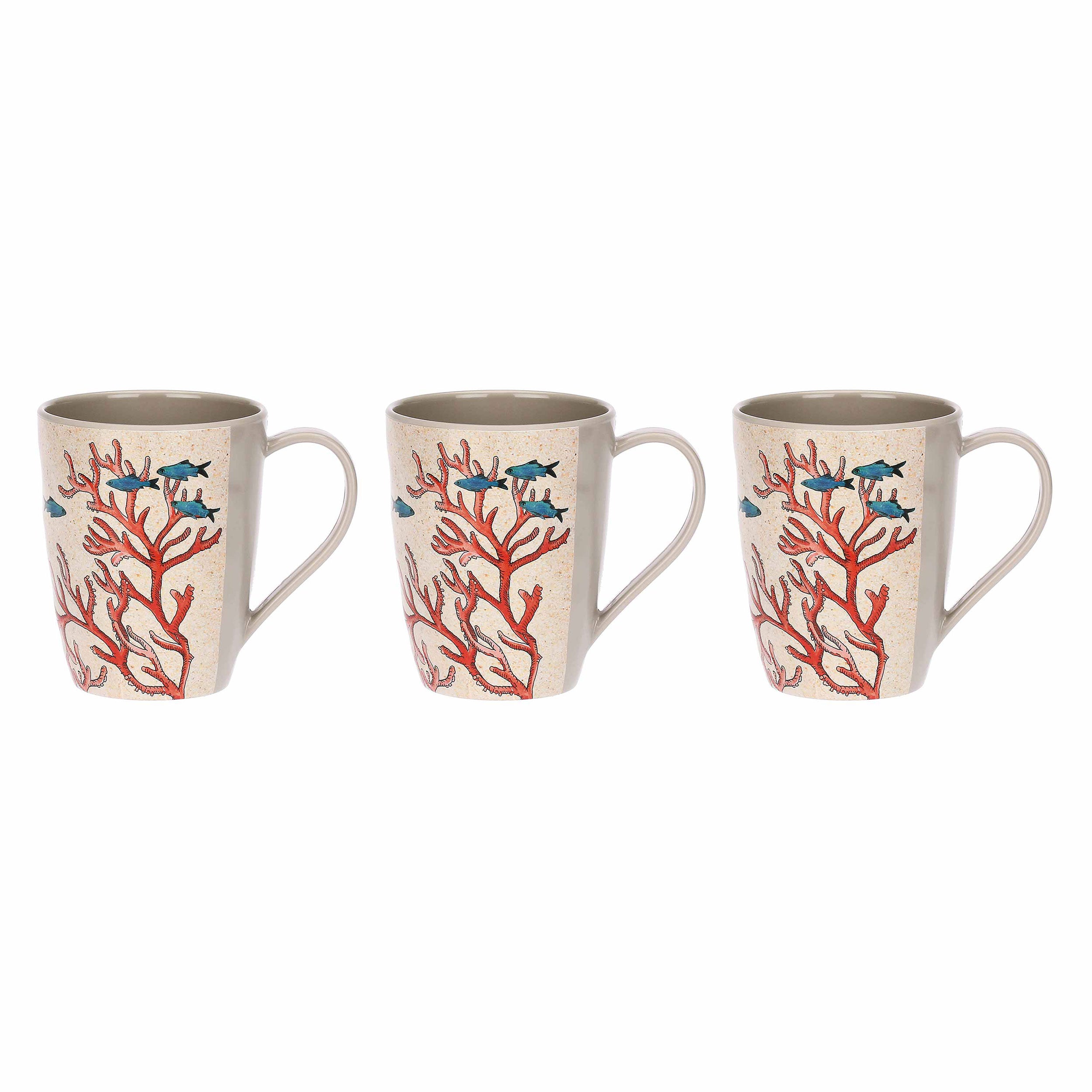 Set da 3, Mug, Sea Life - Melamina, 450 ml