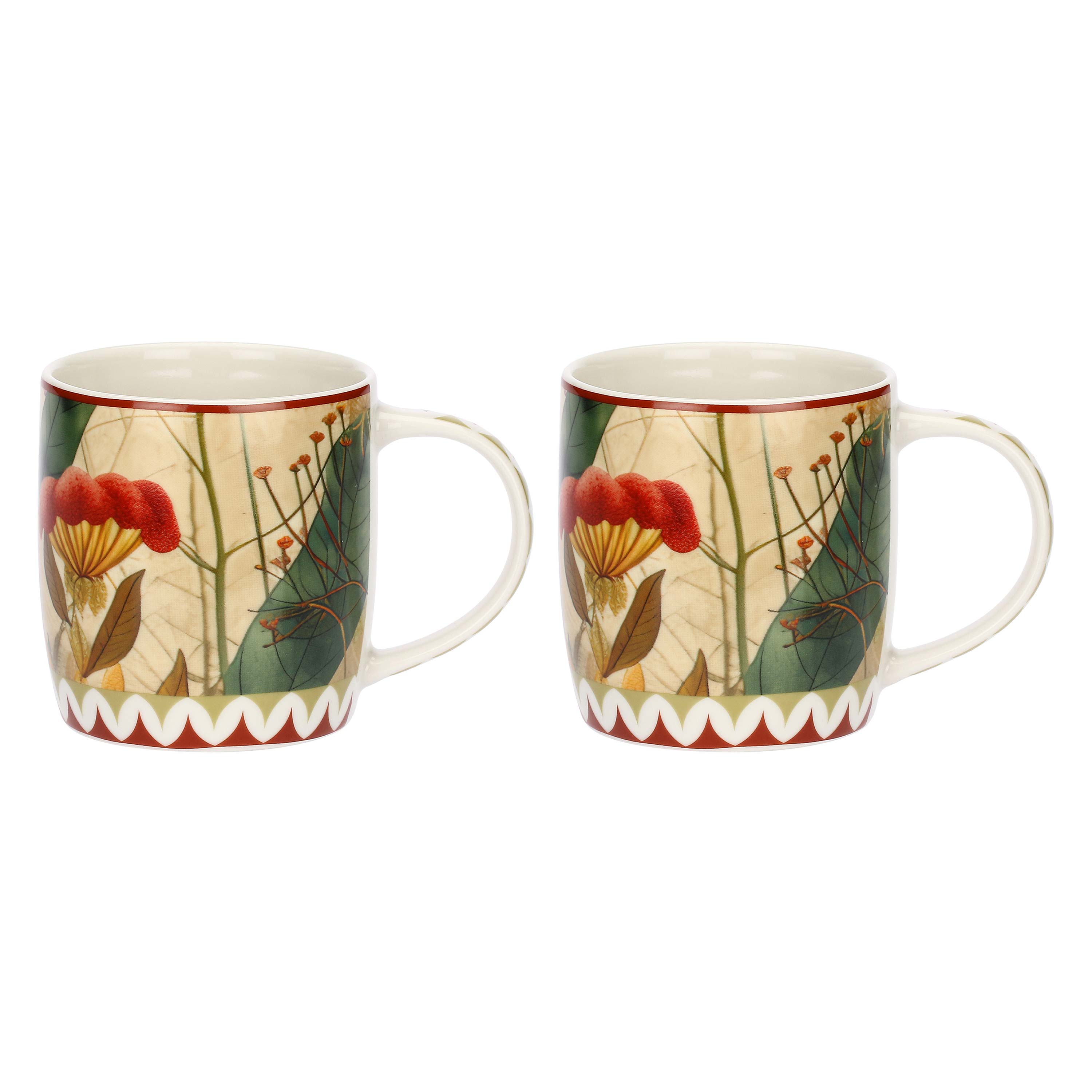 Set 2 Mug Rosso, Mirabilia - Porcellana, 420ml