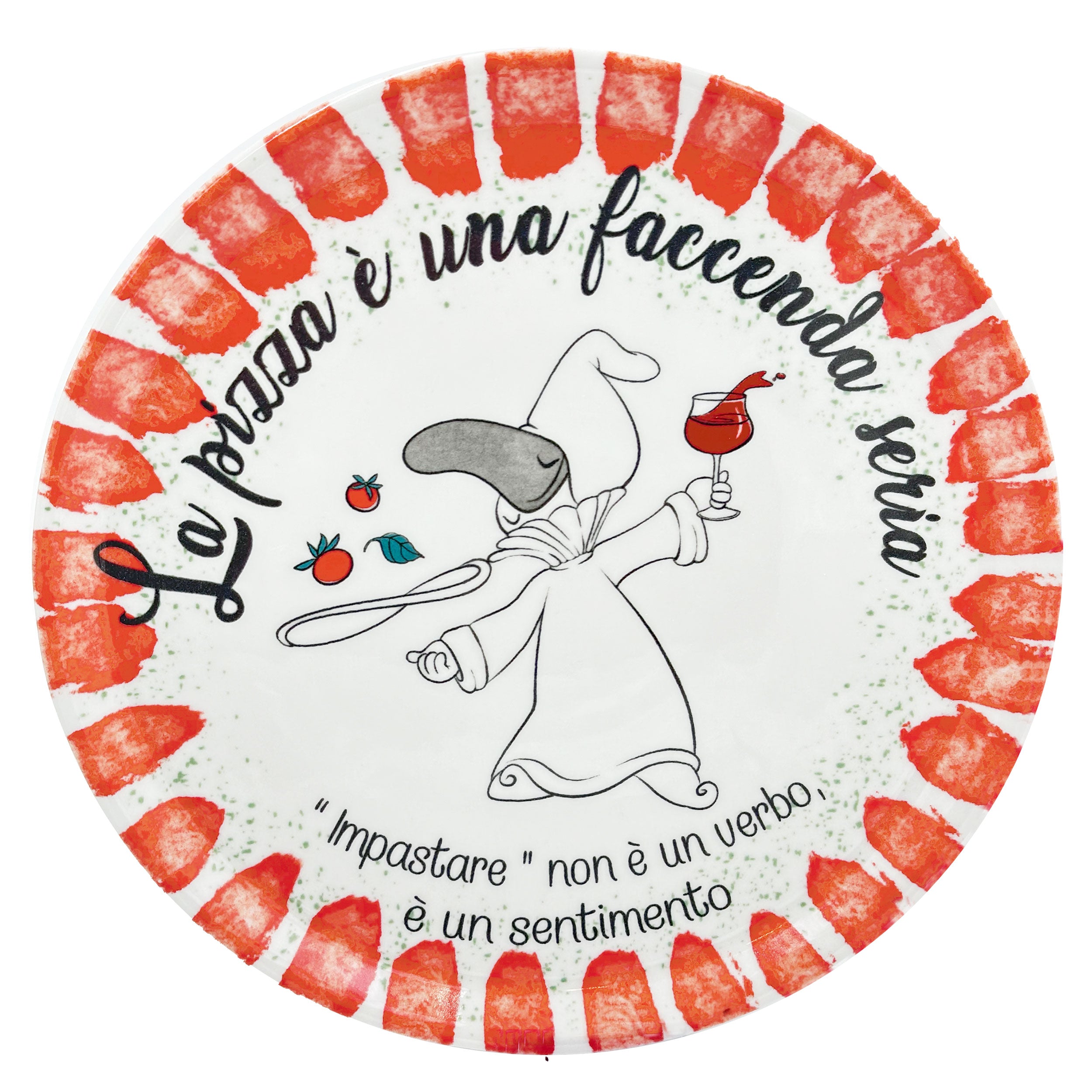Set da 4 Piatto Pizza, Chepizza - Porcellana, 31 cm