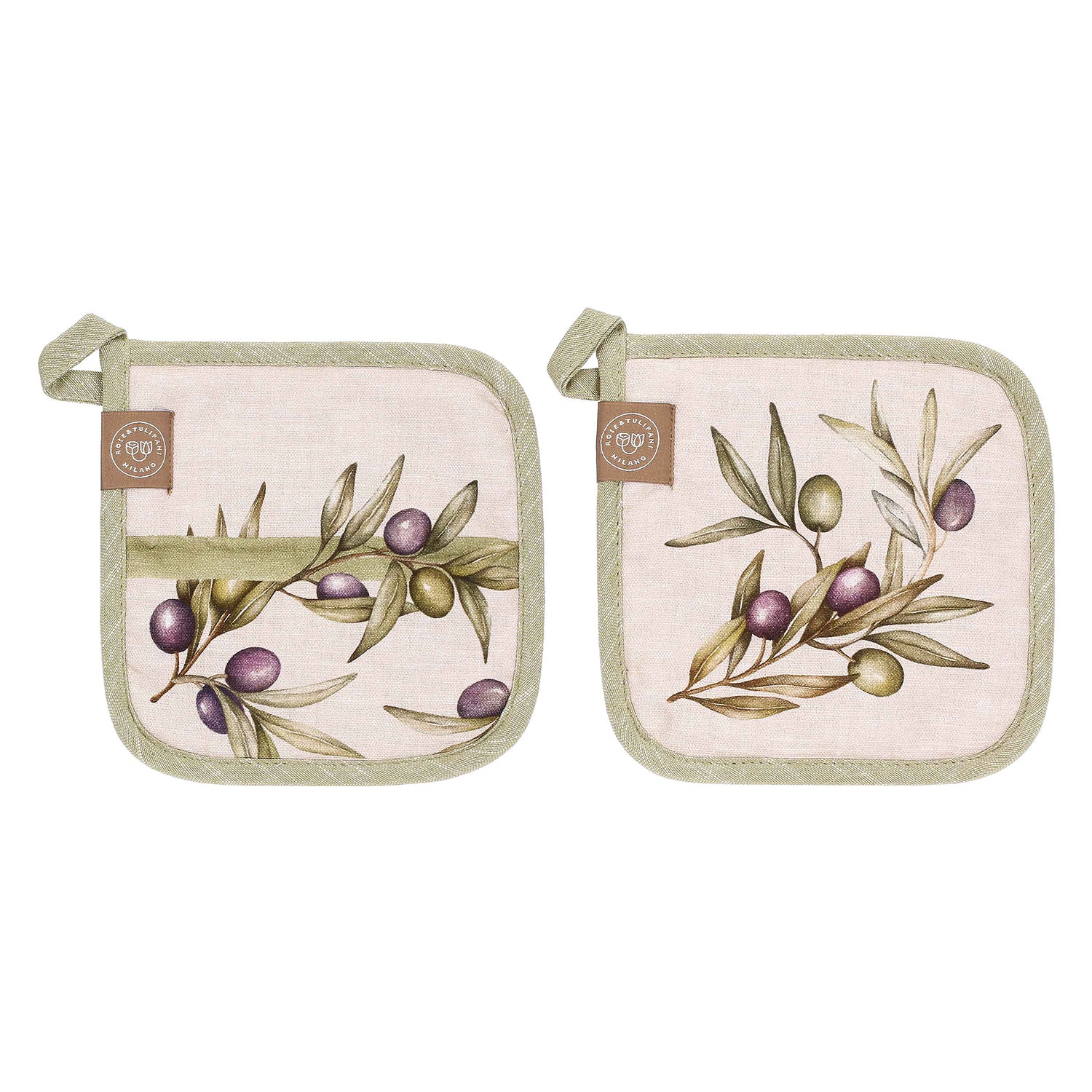 Set da 2, Set Presine, Olyvia - Tessuto, 17x17 cm