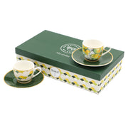 Set 2 Tazzine con piattino Libellula, Mirabilia - Porcellana, 90 ml