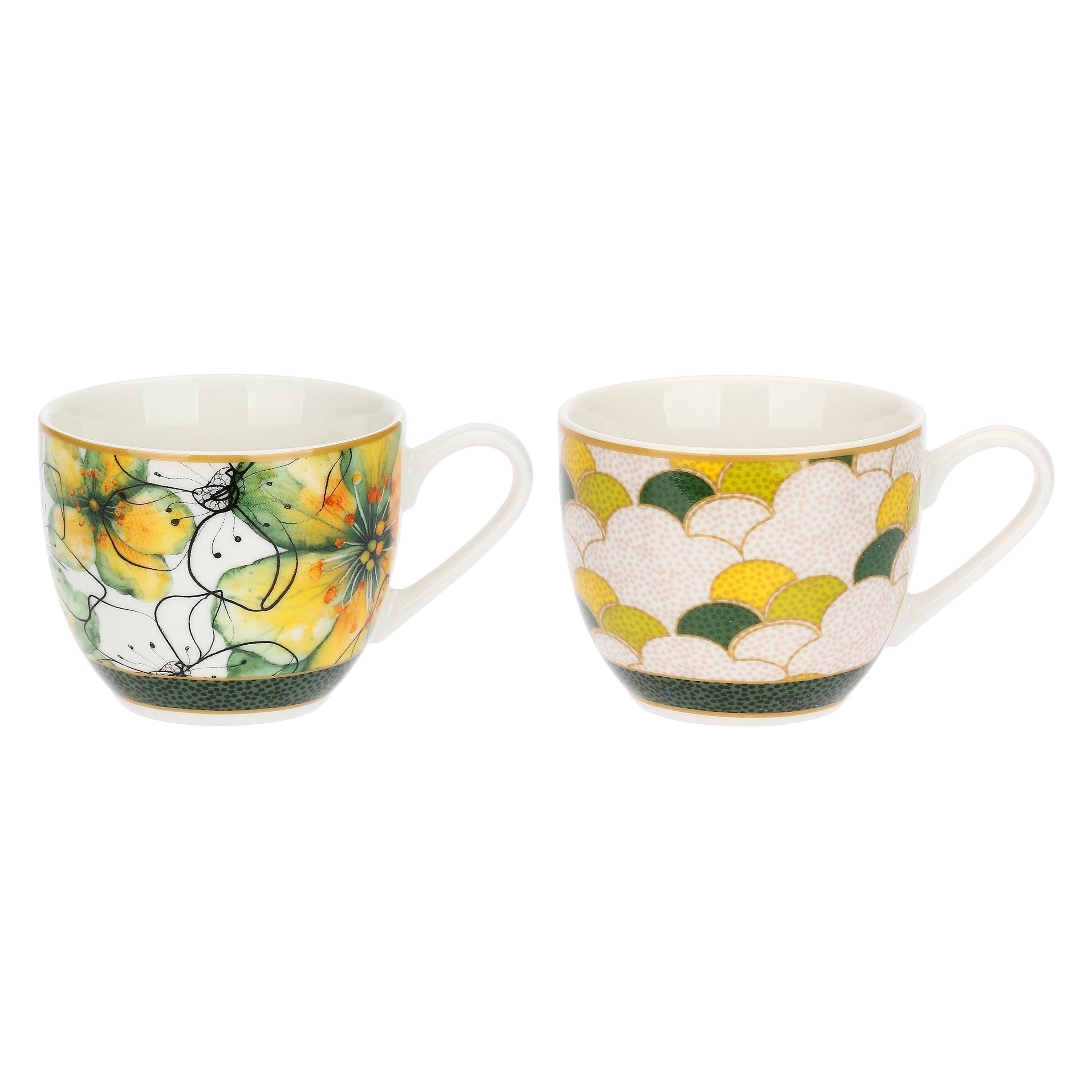 Set 6 Tazzine con piattino Libellula, Mirabilia - Porcellana, 90 ml