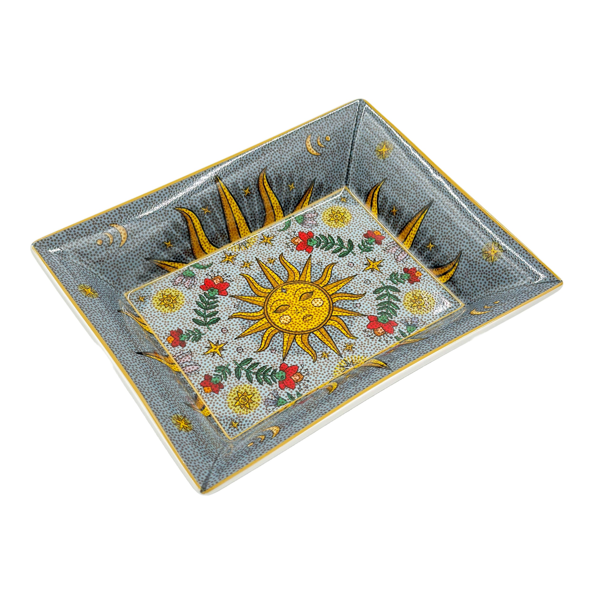 Svuotatasche Sole E Luna, Mirabilia - Porcellana, 16x19,5 cm