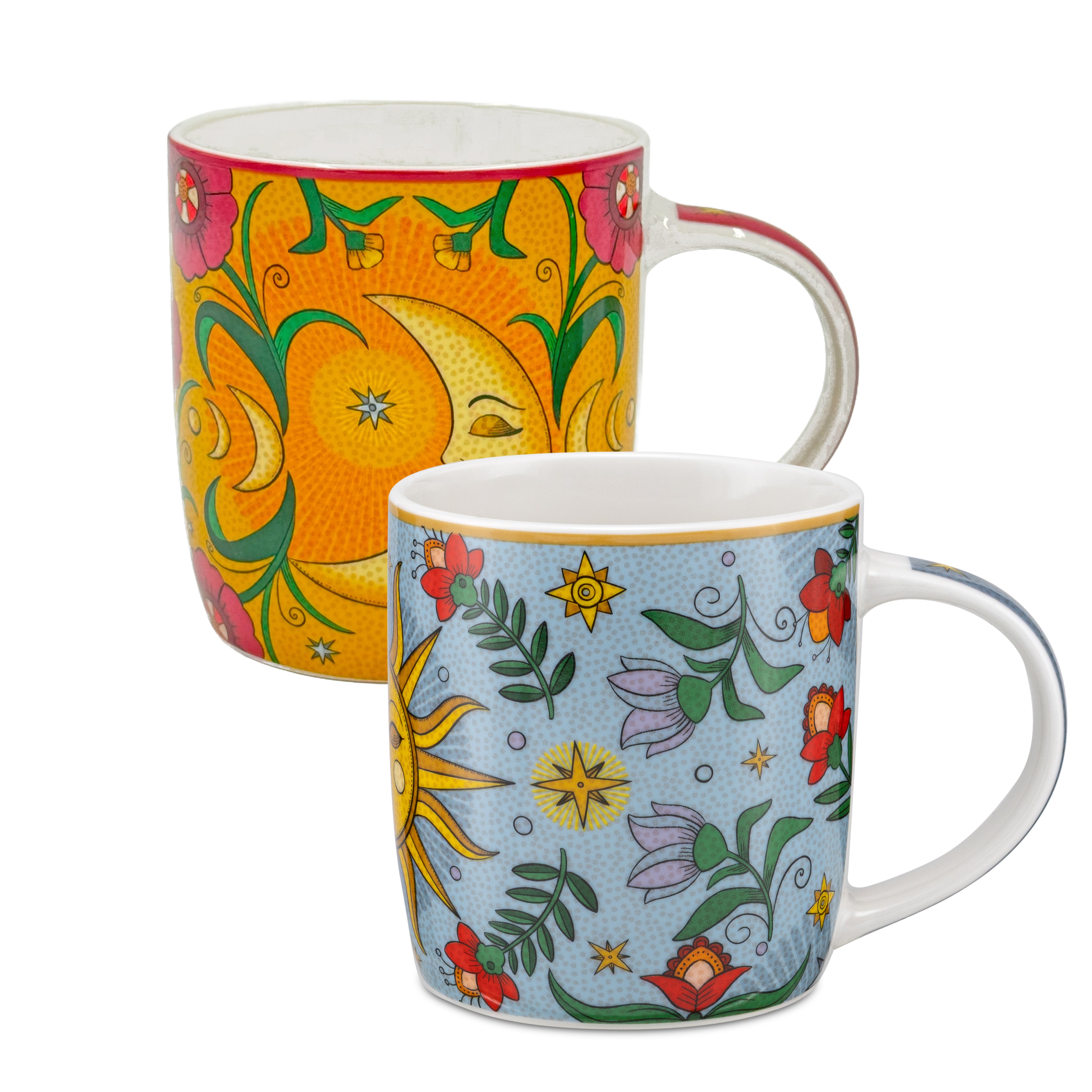Set 2 Mug Sole E Luna, Mirabilia - Porcellana, 350 ml