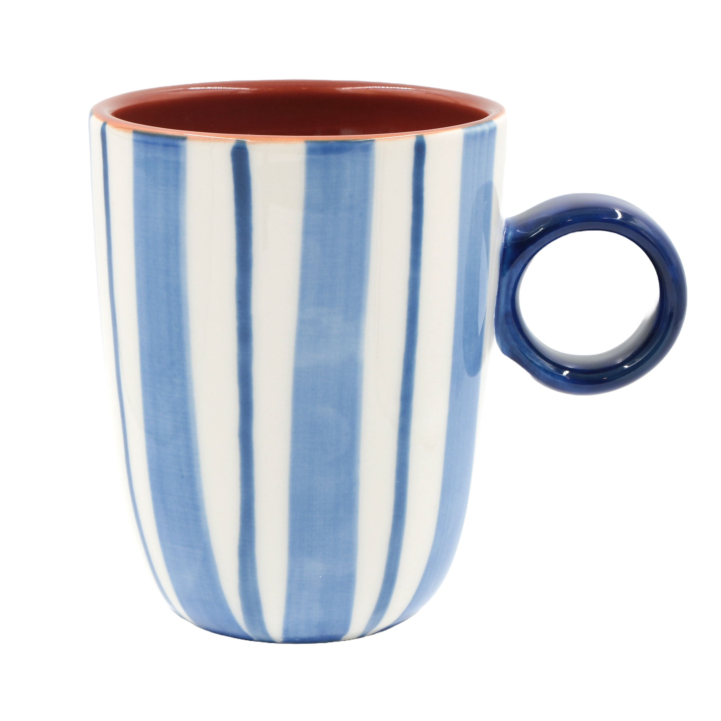 Mug Righe Blu, Attimi - Stoneware, 260 ml