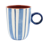 Mug Righe Blu, Attimi - Stoneware, 260 ml
