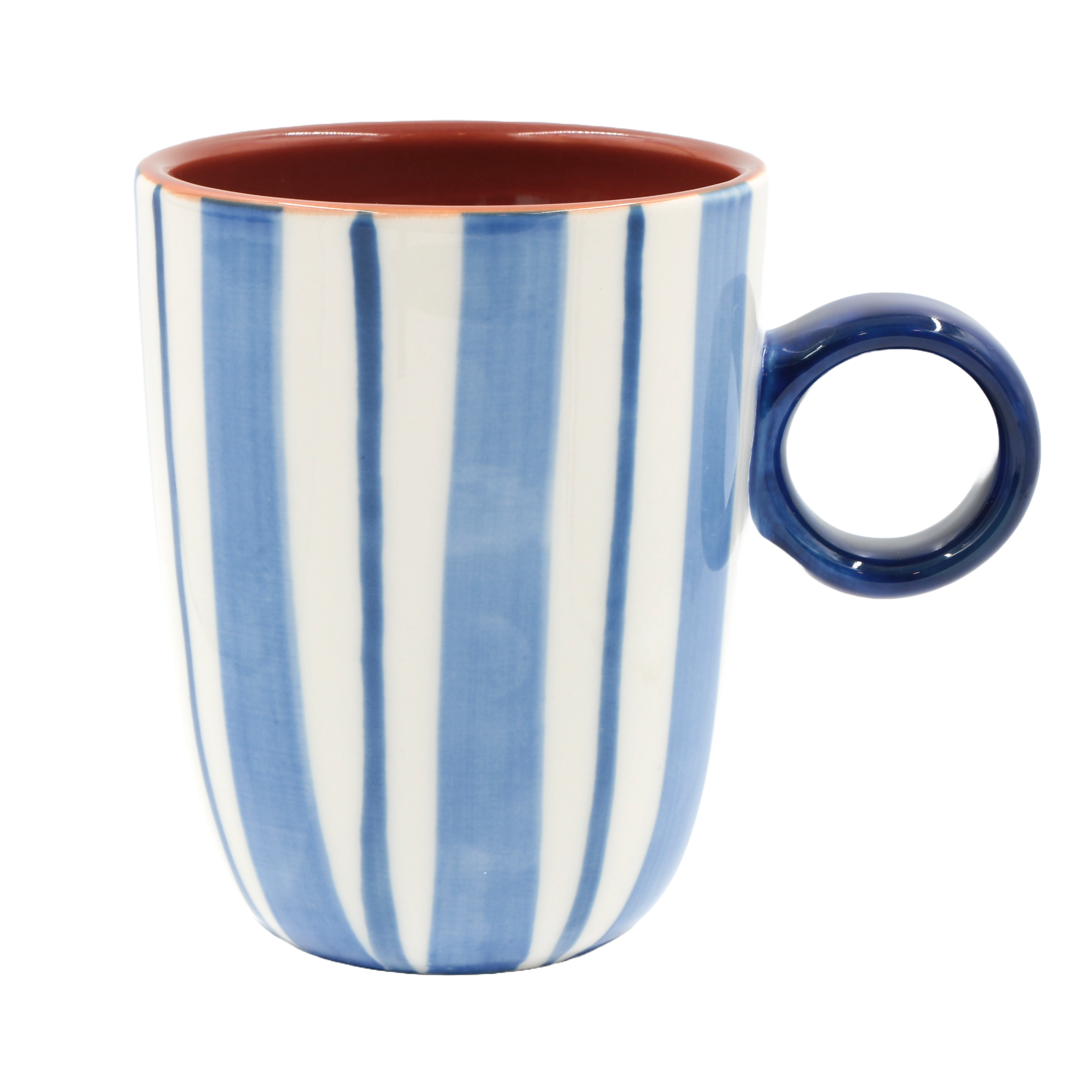 Mug Righe Blu, Attimi - Stoneware, 260 ml