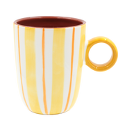 Mug Righe Giallo, Attimi - Stoneware, 260 ml