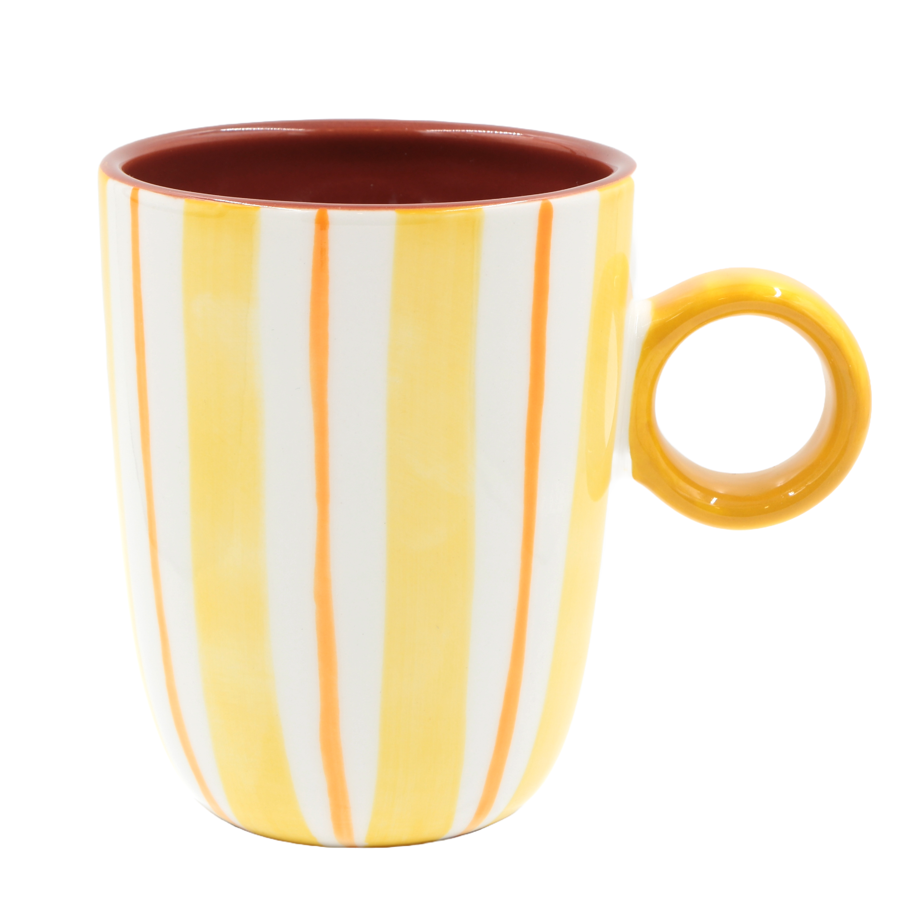 Mug Righe Giallo, Attimi - Stoneware, 260 ml